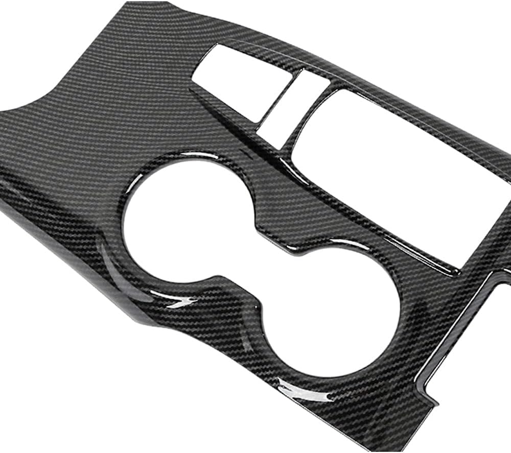 XITER 1Pcs ABS Carbon Fiber Black Gear Shift Knob Console Panel Trims Cover Cup Holder Decor Sticker for Toyota Camry LE SE TRD SE 2018 2019 2020 2021 2022 2023 2024-Without Seat Heater Switch