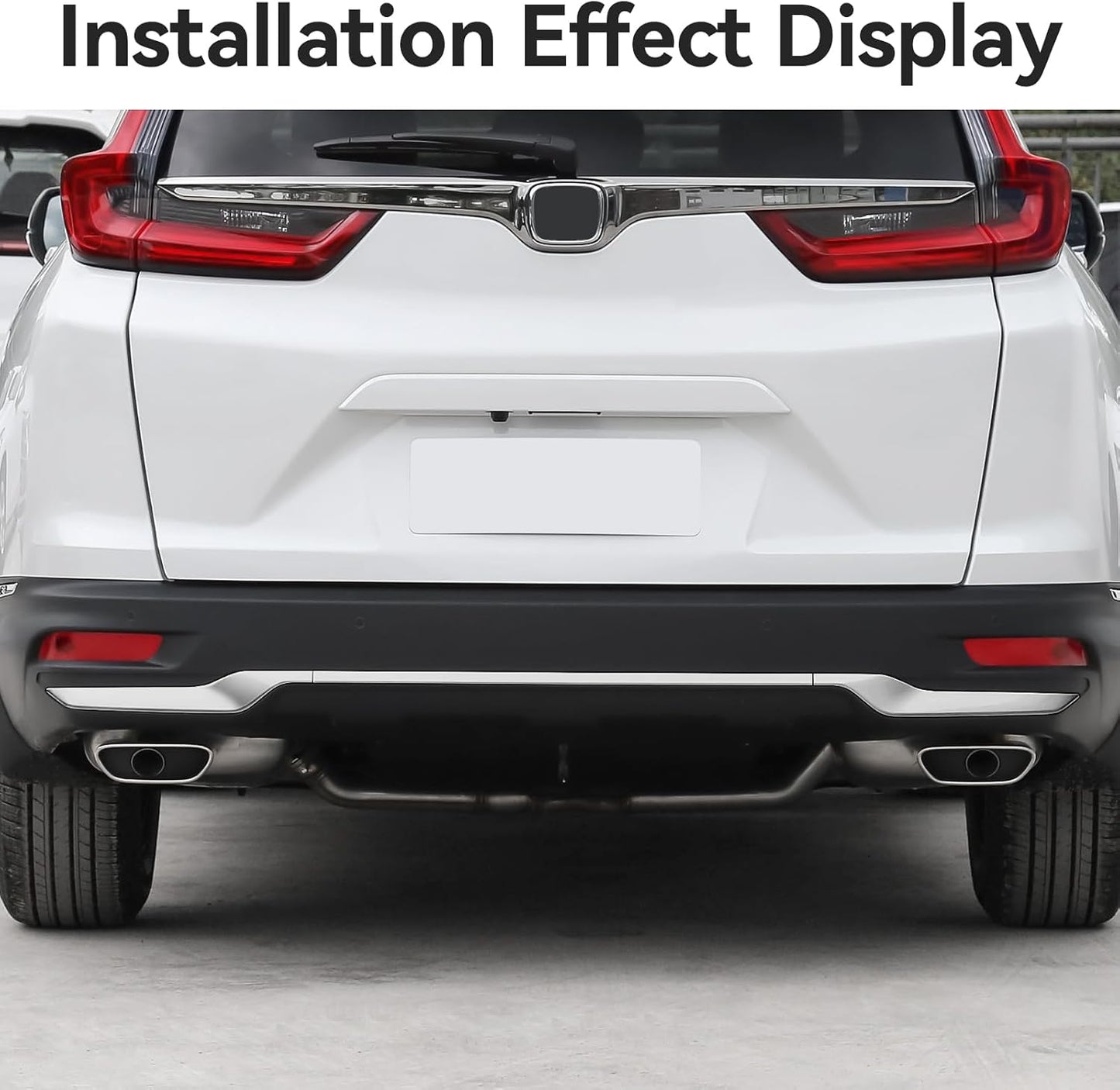 3PCS Rear Bumper Protector Guard Cover Molding Trim for Honda CRV 2022 2021 2020 Hybrid (Include HEV) Accessories Stainless Steel Material Mirror Silver