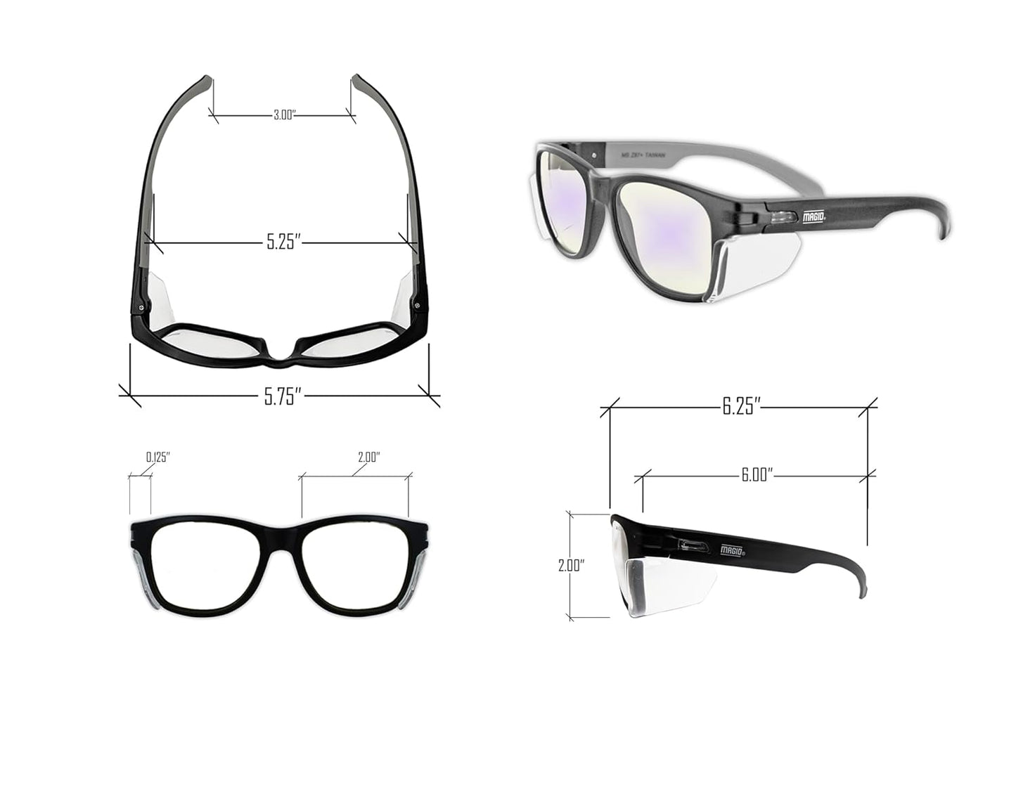 Magid Glove & Safety Anti-Fog Polycarbonate Safety Glasses, 1 Pair, Y50