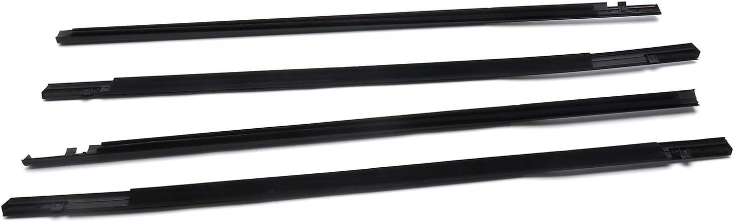 MotorFansClub 4PCS Weatherstrip Window Sealing Fit for Honda Civic Sedan 2016 2017 2018 2019 2020 2021 Sealing Strip Door Outside Trim, Black