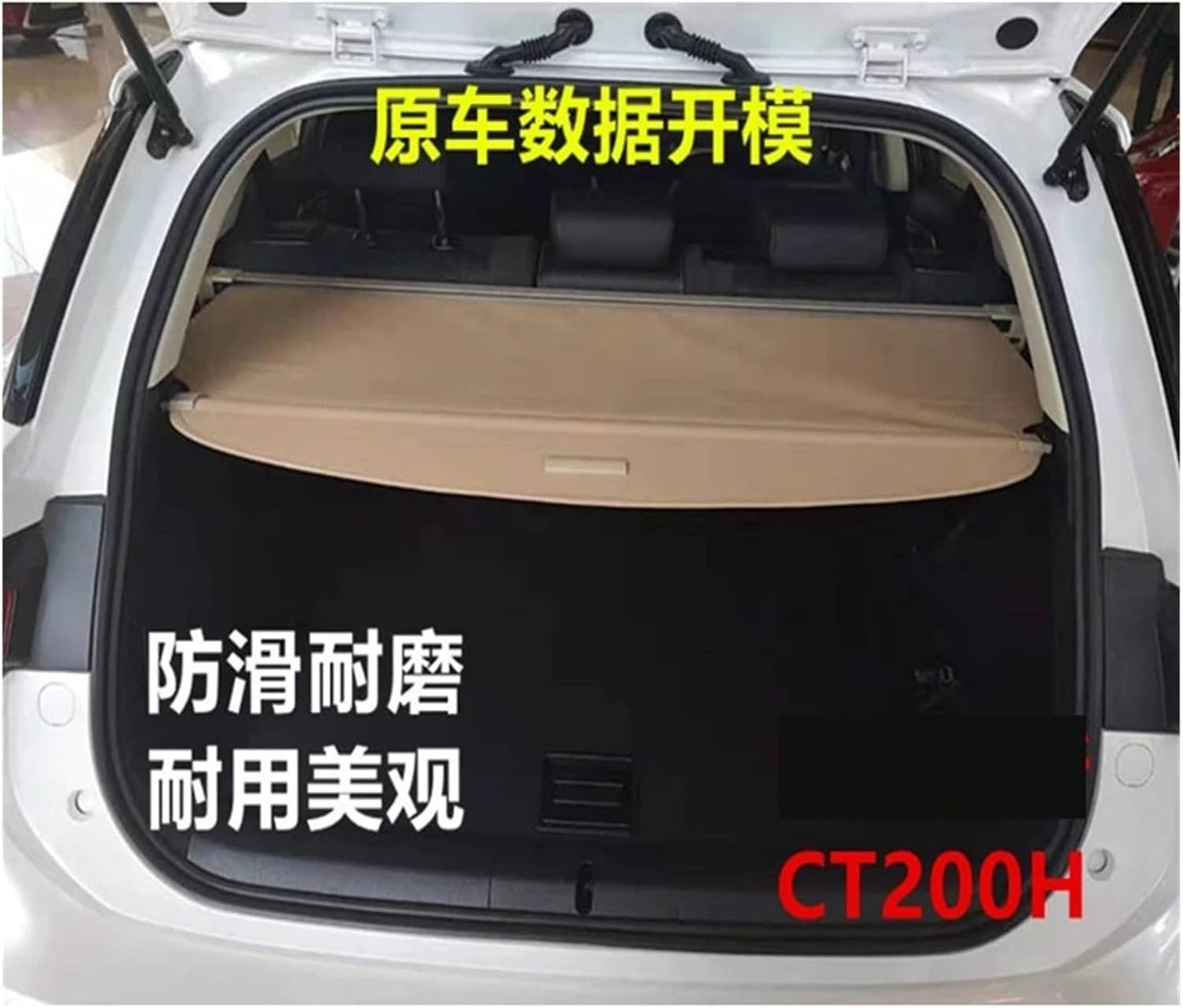 Trunk Cargo Cover Compatible with Lexus CT200h CT F Sport 2011-2022 Security Shield Rear Luggage Curtain Partition Privacy Car Accessories (Color : Black-b1)