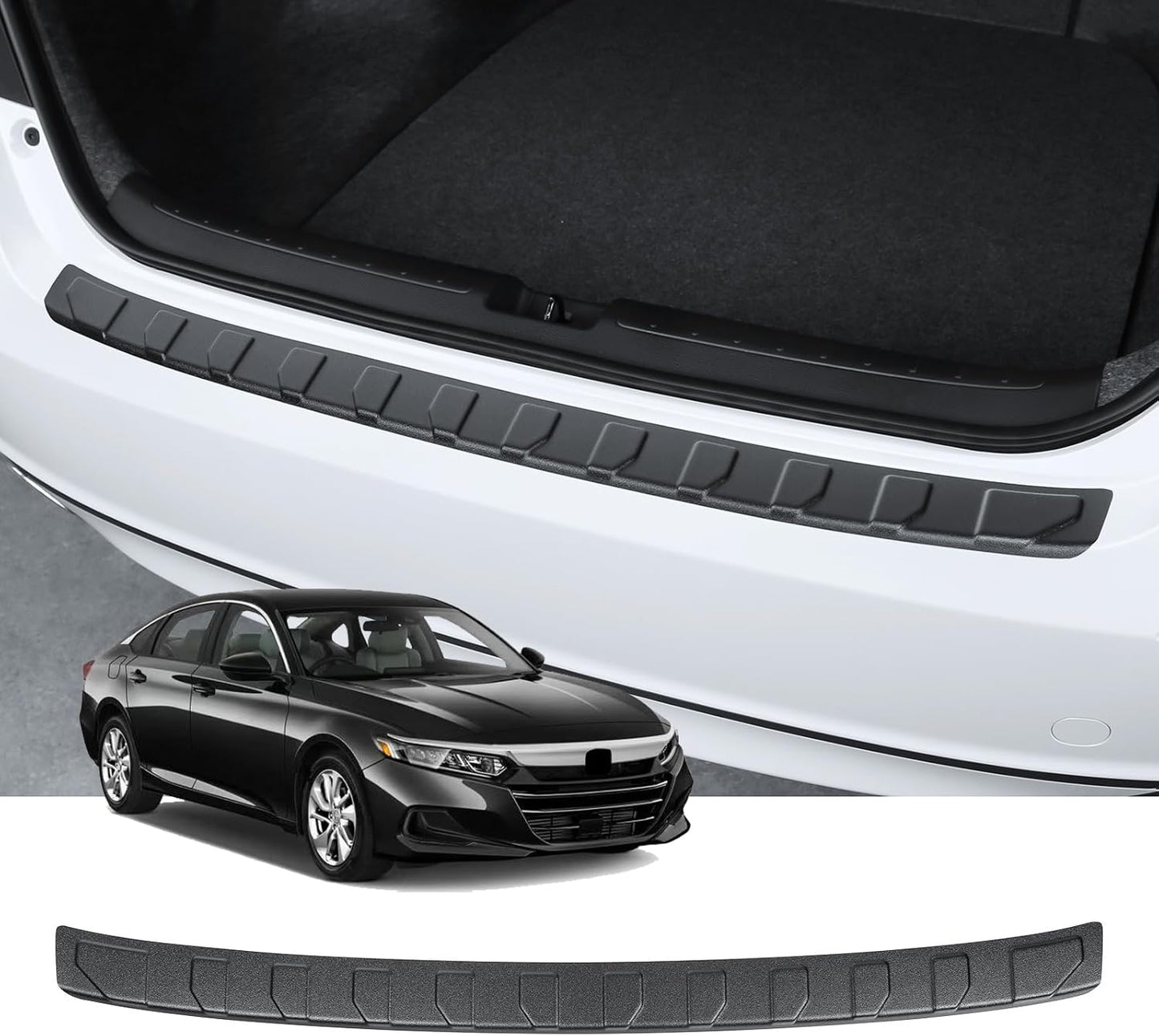 Exterior Rear Bumper Protector Compatible with Honda Accord 2022 2021 2020 2019 2018 Hybrid (Include HEV) Accessories ABS Material Rear Bumper Guard Trunk Sill Protector (Black)