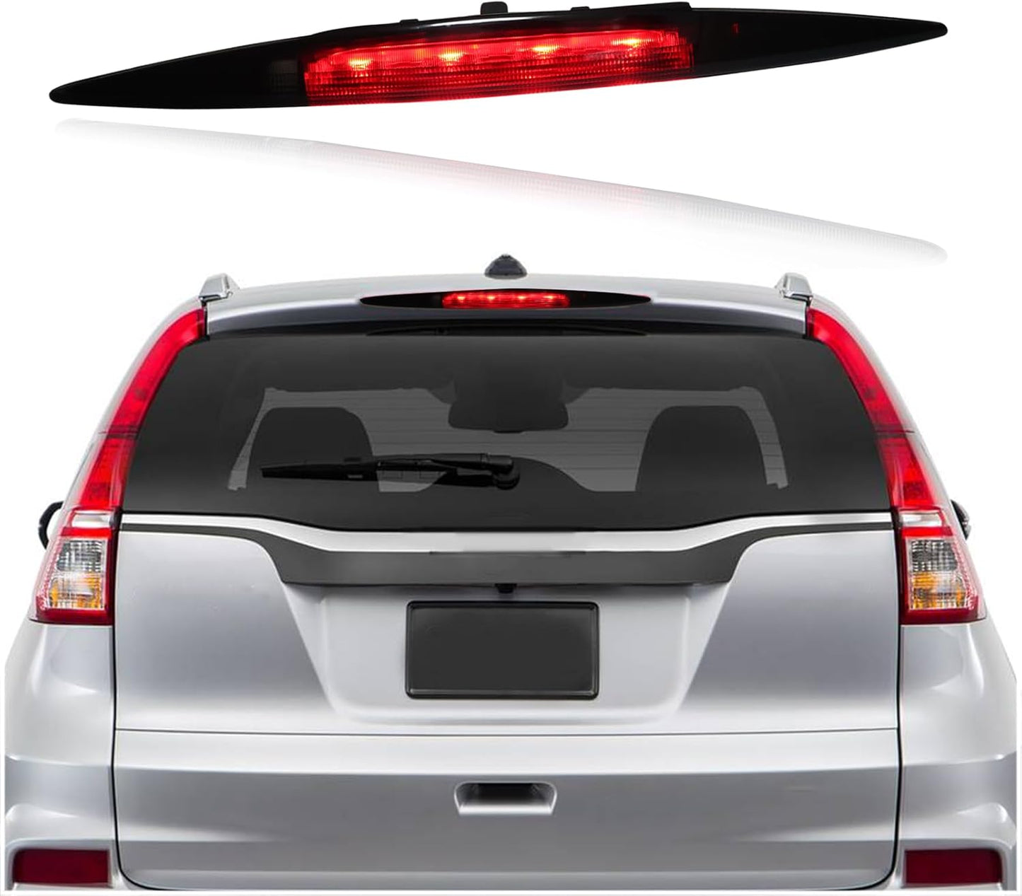 High Mount Stop Light LED Third Brake Light Assemblies Fits for Honda CR-V 2012 2013 2014 2015 2016 Rear LED 3rd Brake Lamp(Smoke)