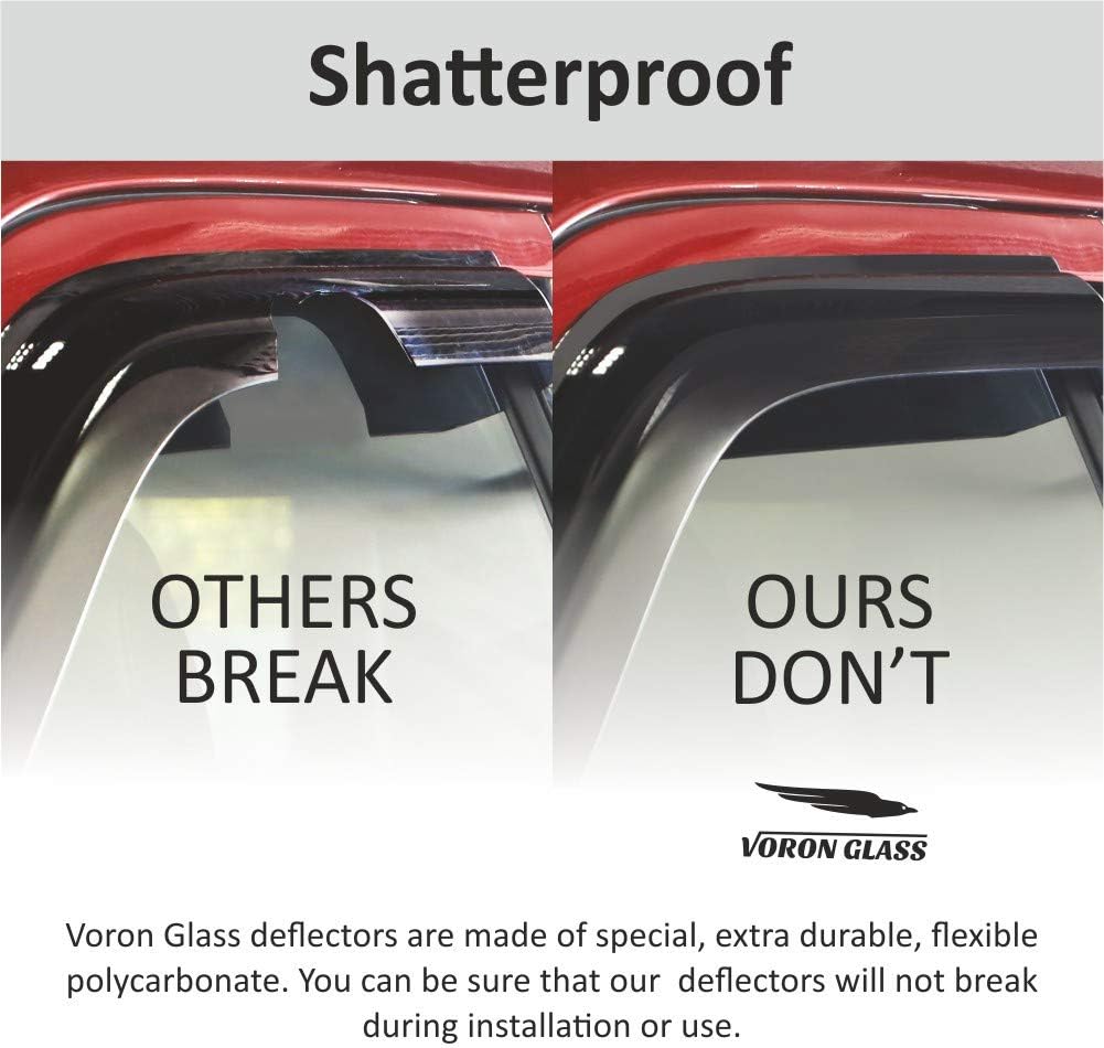 Voron Glass Tape-on Extra Durable Rain Guards for Subaru Outback 2015-2019, Window Deflectors, Vent Window Visors, 6 Pieces - 100493