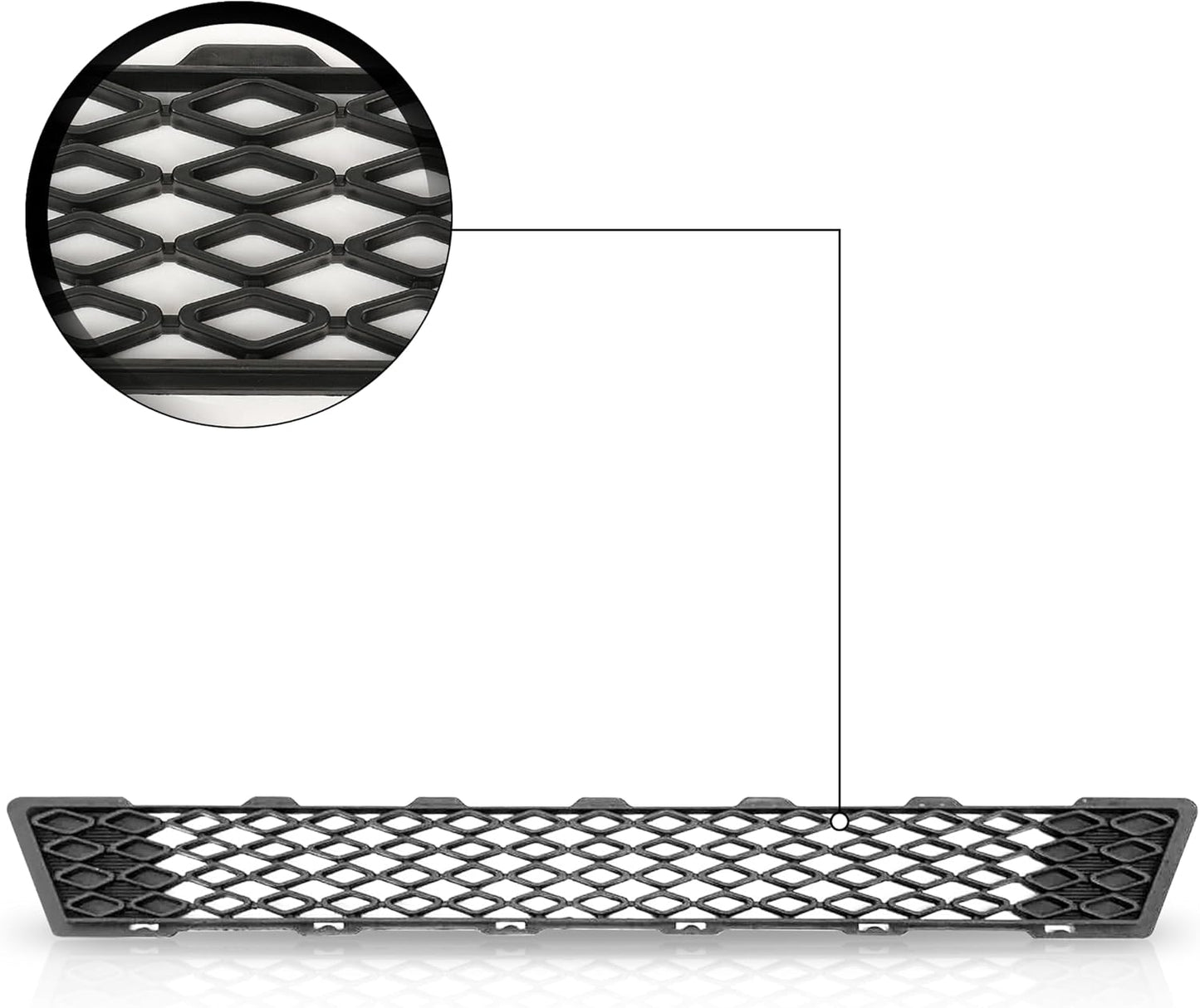 PartsFlow Front Bumper Grill Lower Grille Textured Black Plastic For 2011 2012 2013 Kia Optima KI1036113