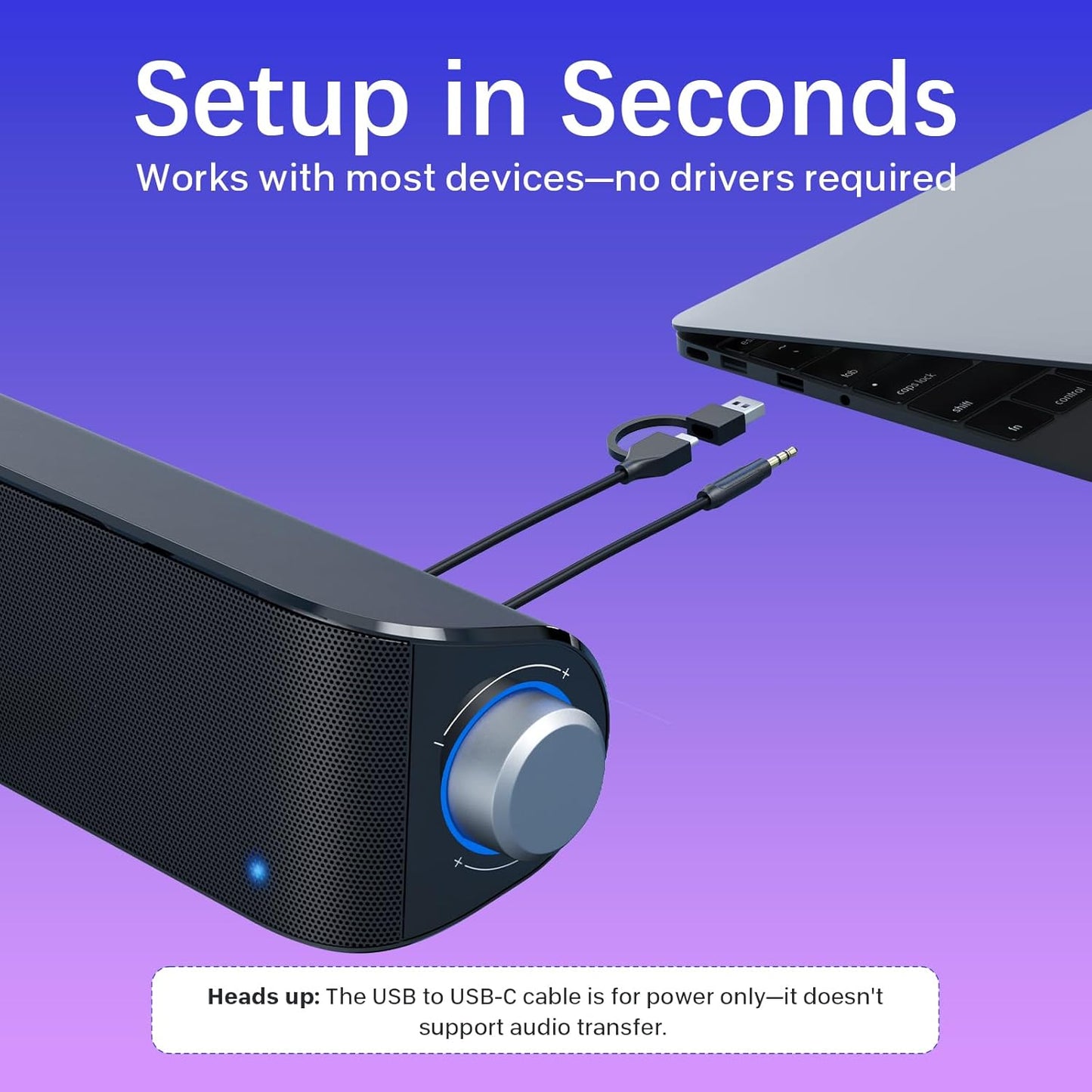 Computer Speakers, HiFi Sound Quality Computer Sound Bar, USB Powered PC Speakers, Bluetooth 5.0 and 3.5mm Aux-in Computer Speakers for Desktop, Laptops, PCs, Phones, Tablets, Xbox, Gaming Speakers (taotronics brand)