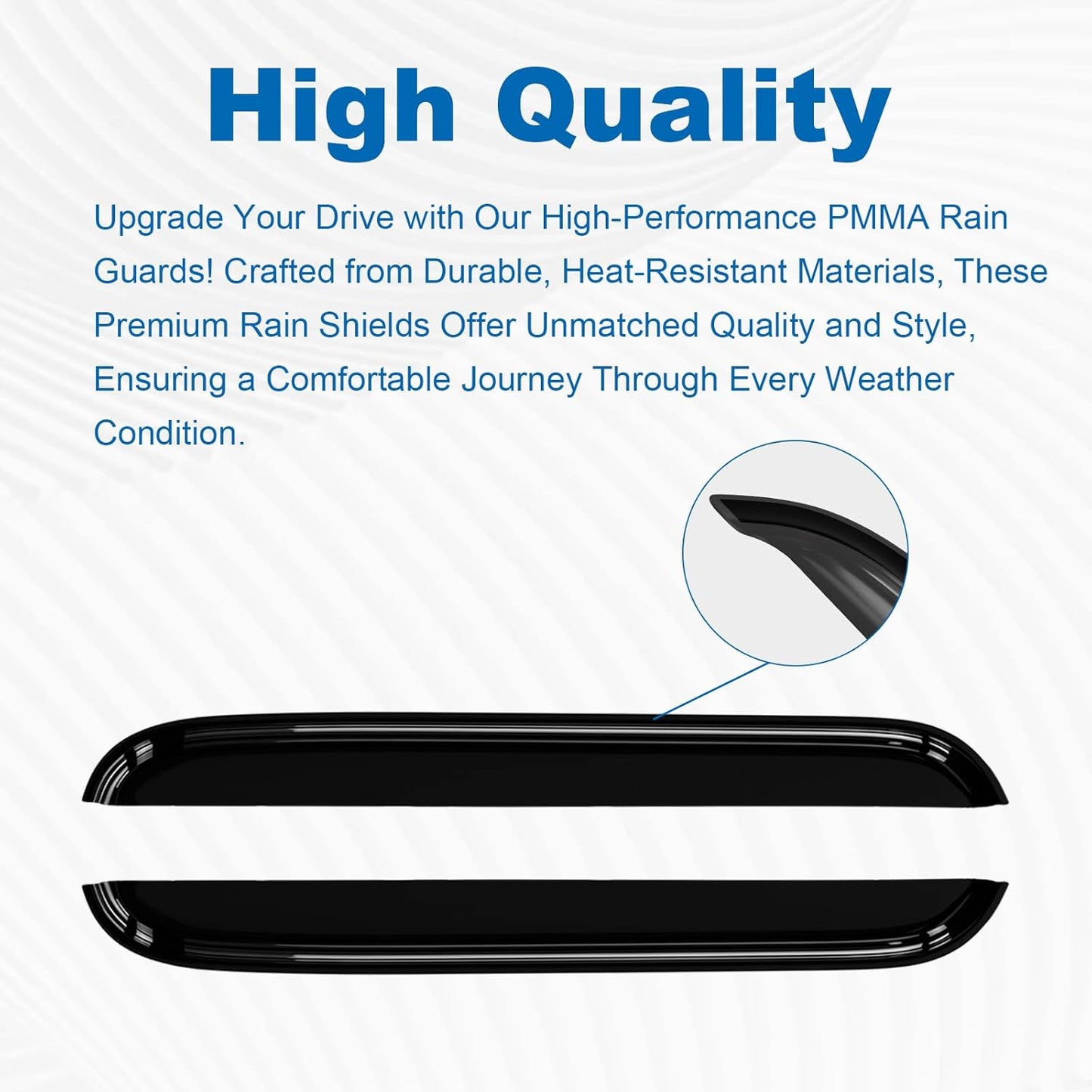 rainguards Compatible with 2016-2021 Honda Civic Hatchback Rain Guards