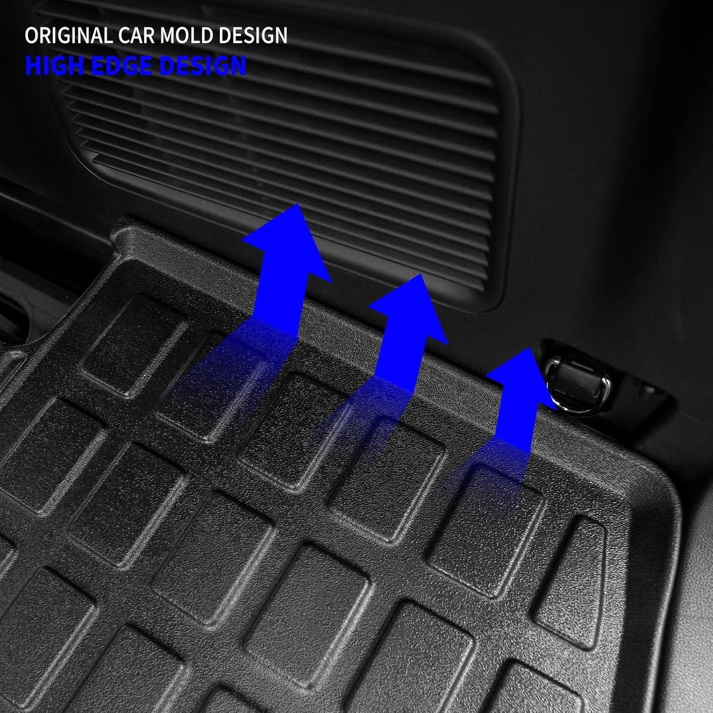 Rongtaod Cargo Mat Compatible with 2020-2025 Ford Explorer 6&7 Passenger Cargo Liner Trunk Mat Back Seat Cover Protector Upgrade 2024 Explorer Accessories (Trunk Mat with Backrest Mat)