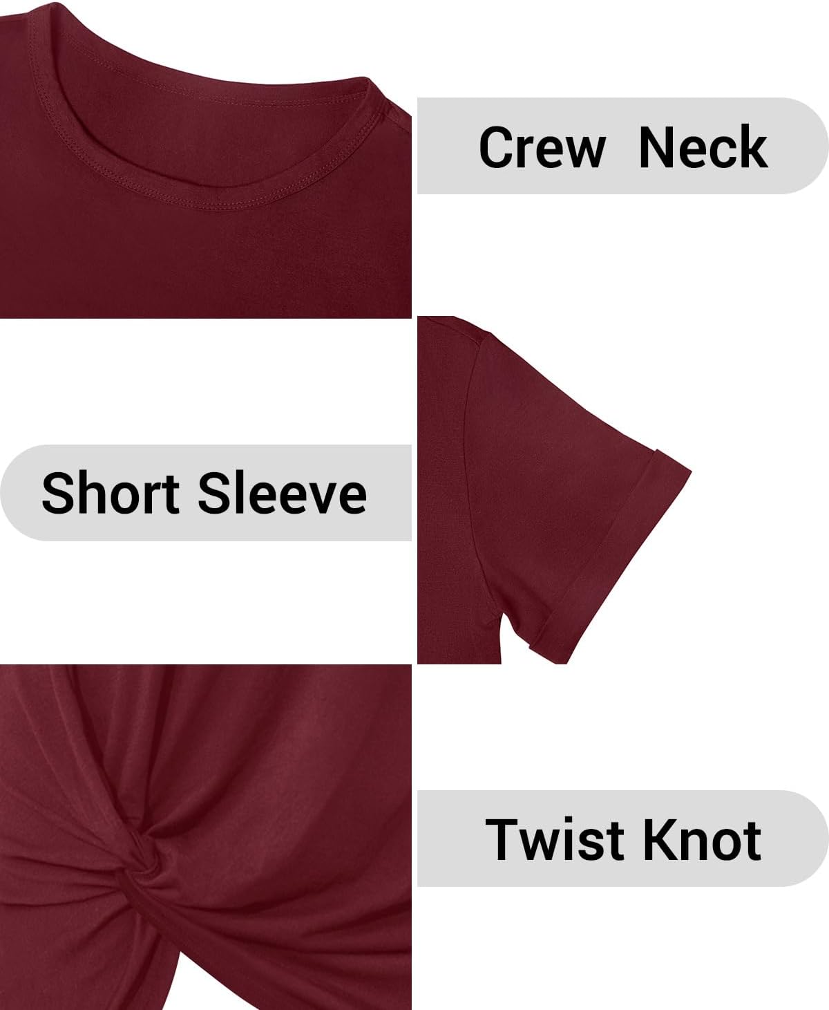 Holipick Casual Summer Dresses Women Twist Knot Front T Shirt Short Sleeve Loose Beach Cover Up Dress (size s)