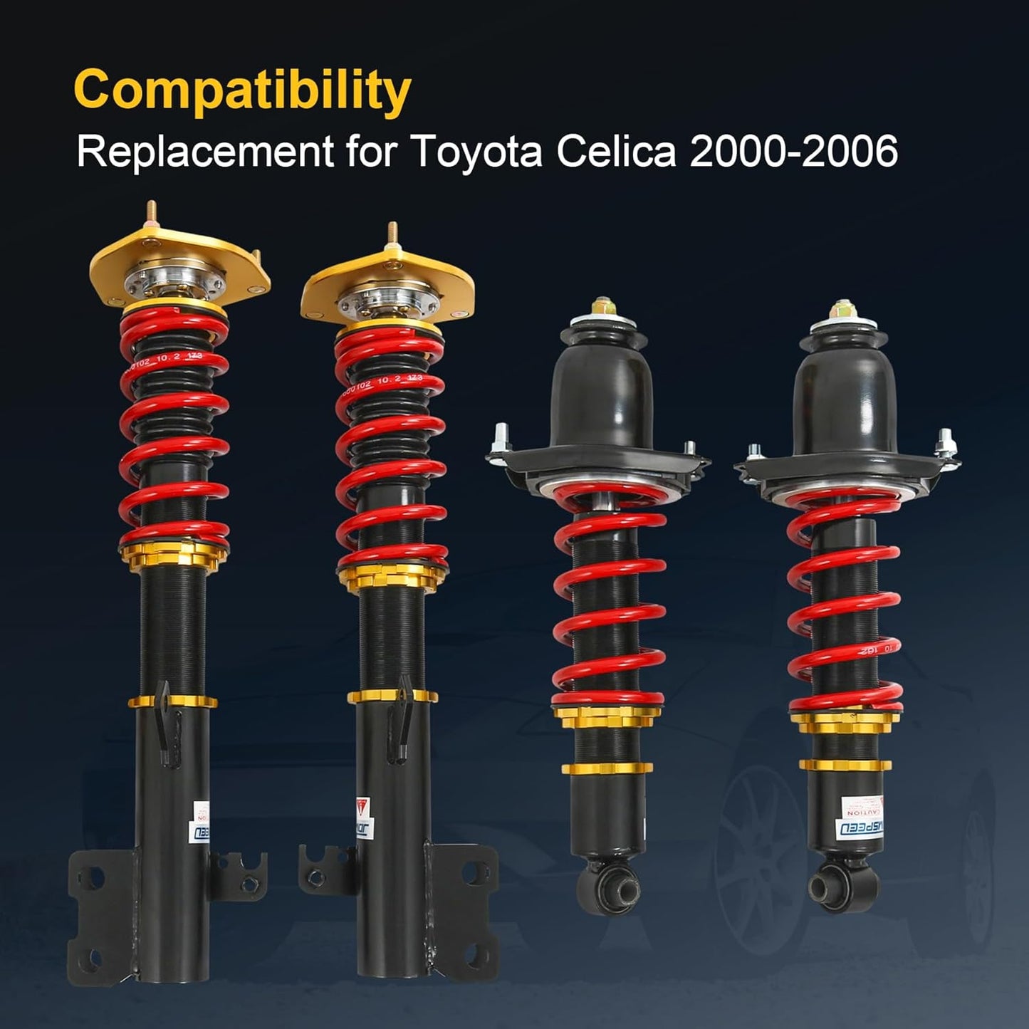 Coilover Suspension Struts Replacement For Toyota Celica 2000-2006 Coil Spring Shock Absorber Coilovers Suspension Strut Kit Assembly