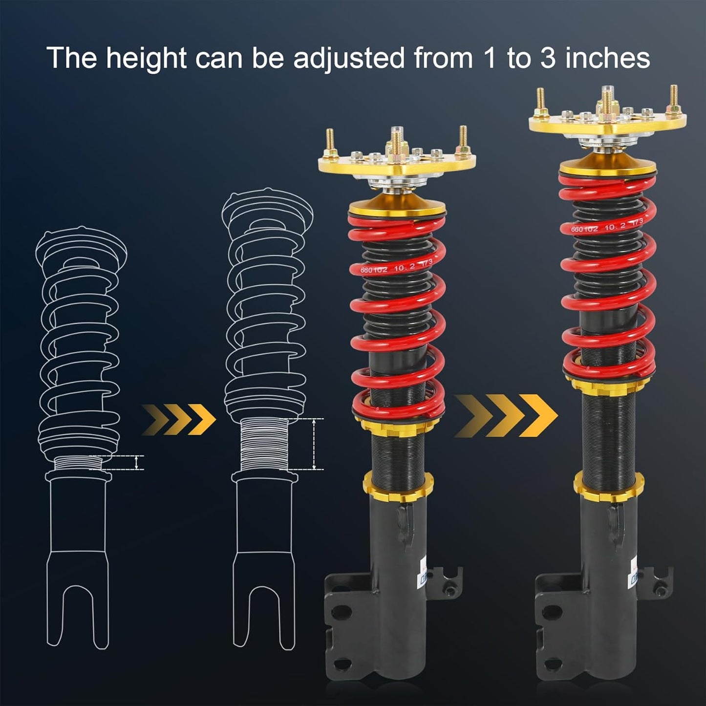 Coilover Suspension Struts Replacement For Toyota Celica 2000-2006 Coil Spring Shock Absorber Coilovers Suspension Strut Kit Assembly
