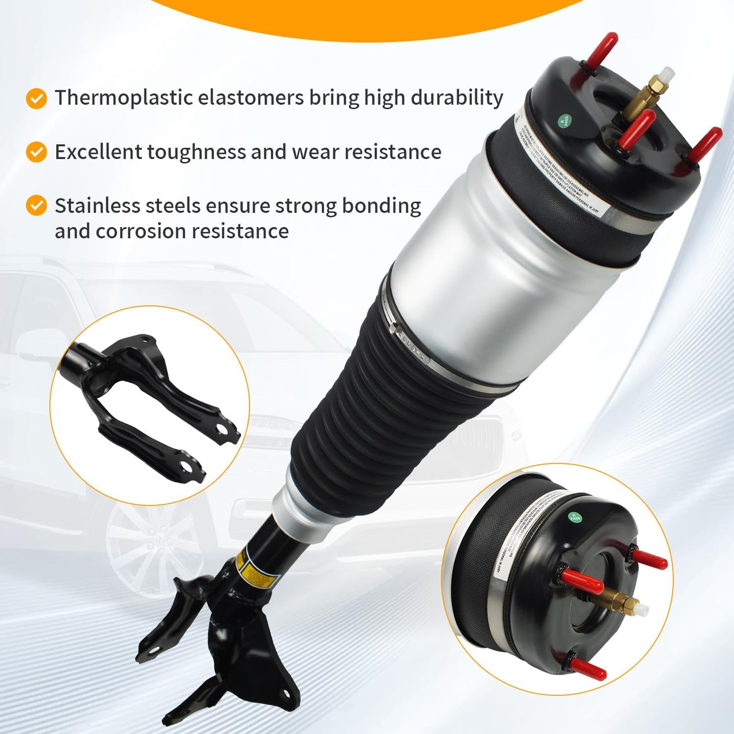 Front Right Air Suspension Strut Shock Absorber Compatible with Jeep Grand Cherokee 2016-2021, Grand Cherokee WK 2022, Passenger Side 68253204AD (Front Right)
