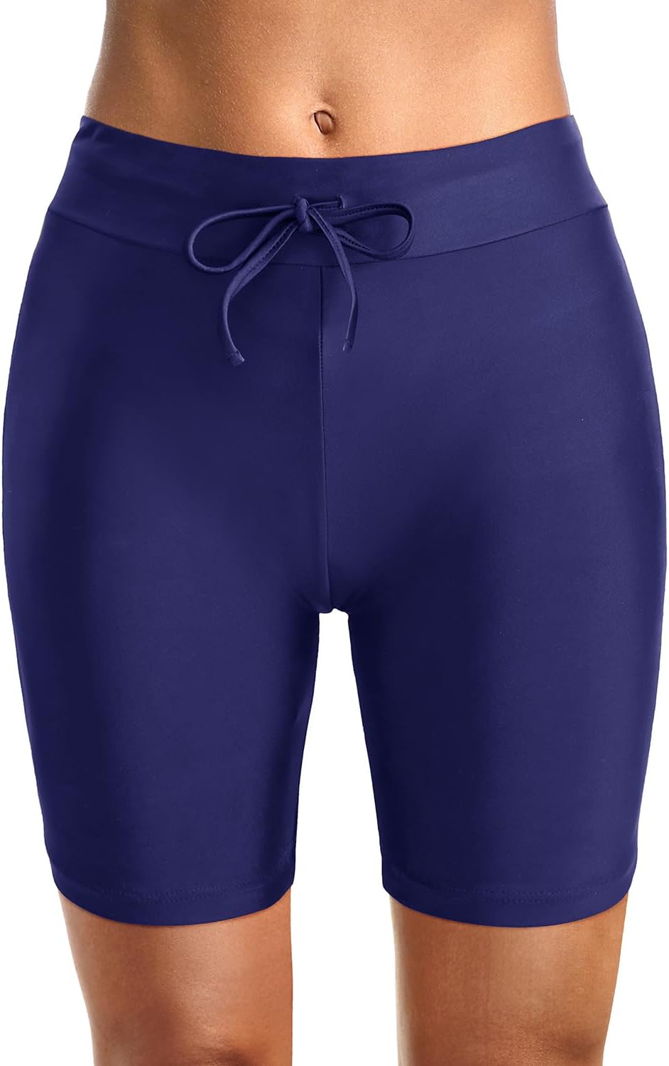 Holipick 7" Swim Shorts Women High Waisted Bathing Suit Shorts Swimsuit Boy Short Long Swimwear Bottom (large)