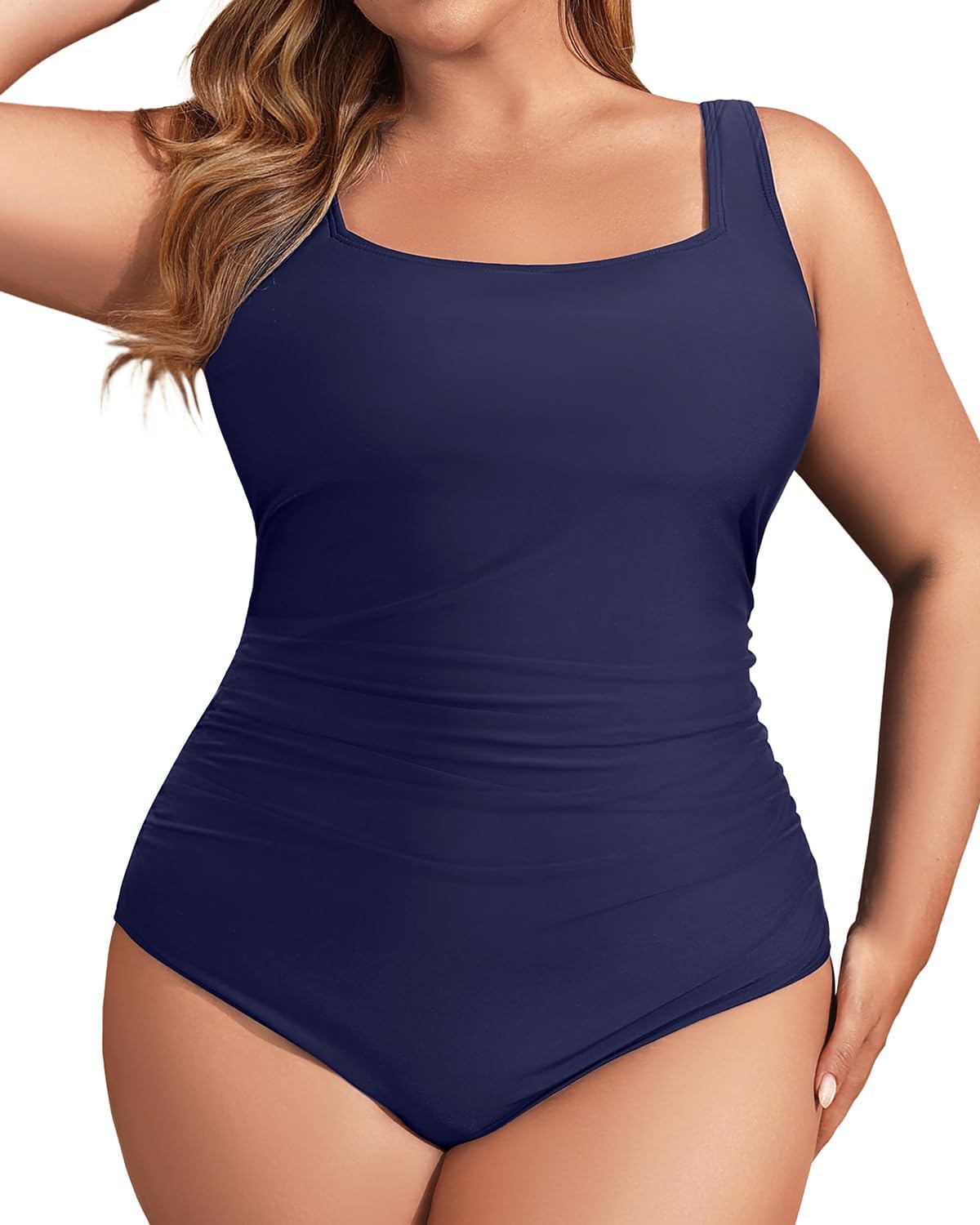 Daci Women's Plus Size One Piece Swimsuit - Tummy Control Athletic Bathing Suit with Ruched Design (16 plus)