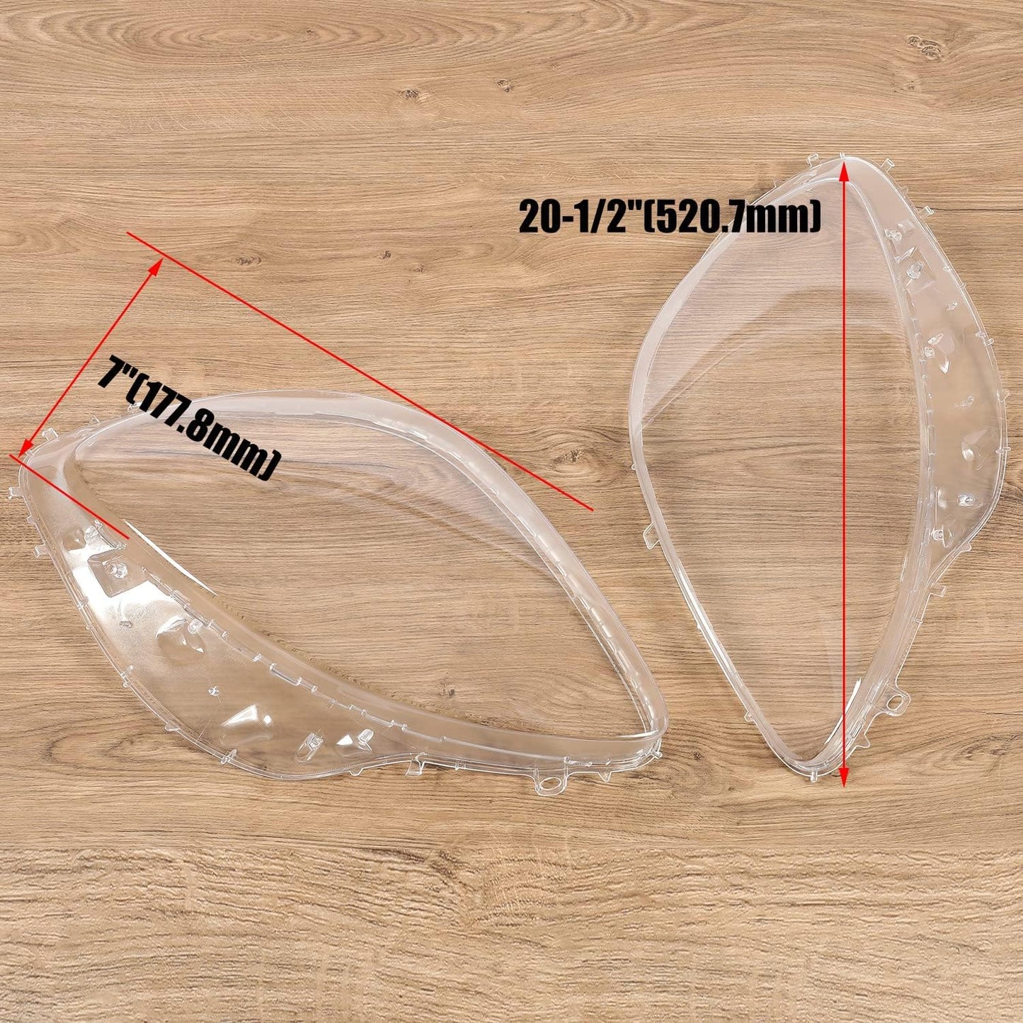 Kojem Clear Headlight Lens Cover Compatible with 2005-2013 Corvette C6 Headlamp Lens Shell 2Pcs Left & Right Lenses