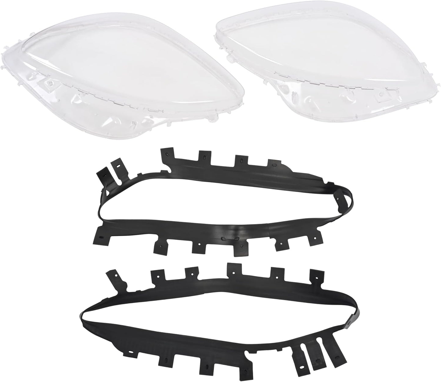 Kojem Clear Headlight Lens Cover Compatible with 2005-2013 Corvette C6 Headlamp Lens Shell 2Pcs Left & Right Lenses