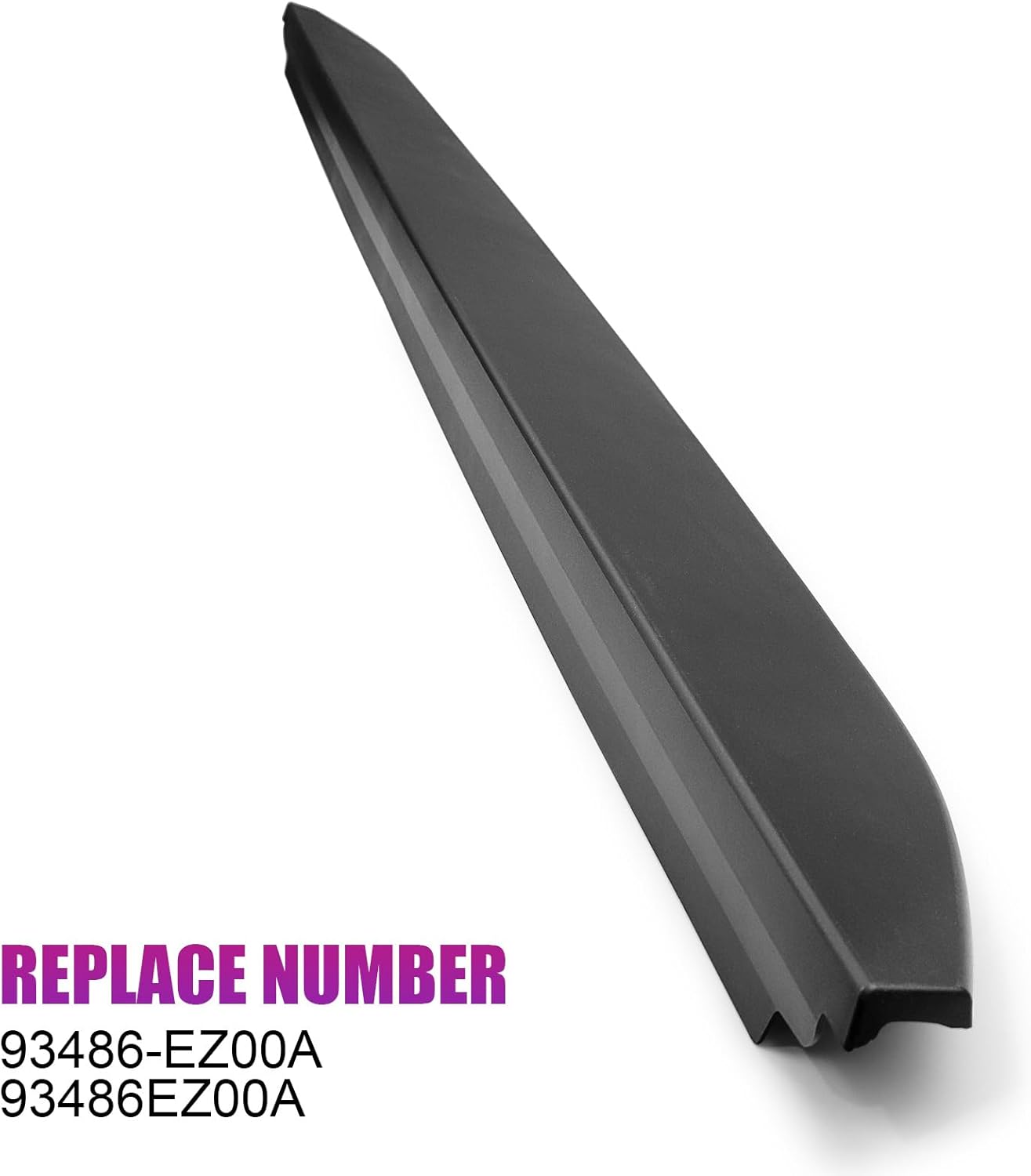 Chrome Tailgate Bed Cap Molding for 2016-2021 Titan V8, Black