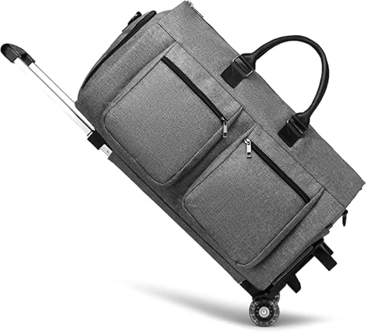 Rolling Garment Bag,Rolling Duffle Bag with Wheels Rolling Garment Bags for Travel with Shoe Pouch Carry On Bag Weekender Bags Garment Duffel Bag for Women-Grey (#n/a)