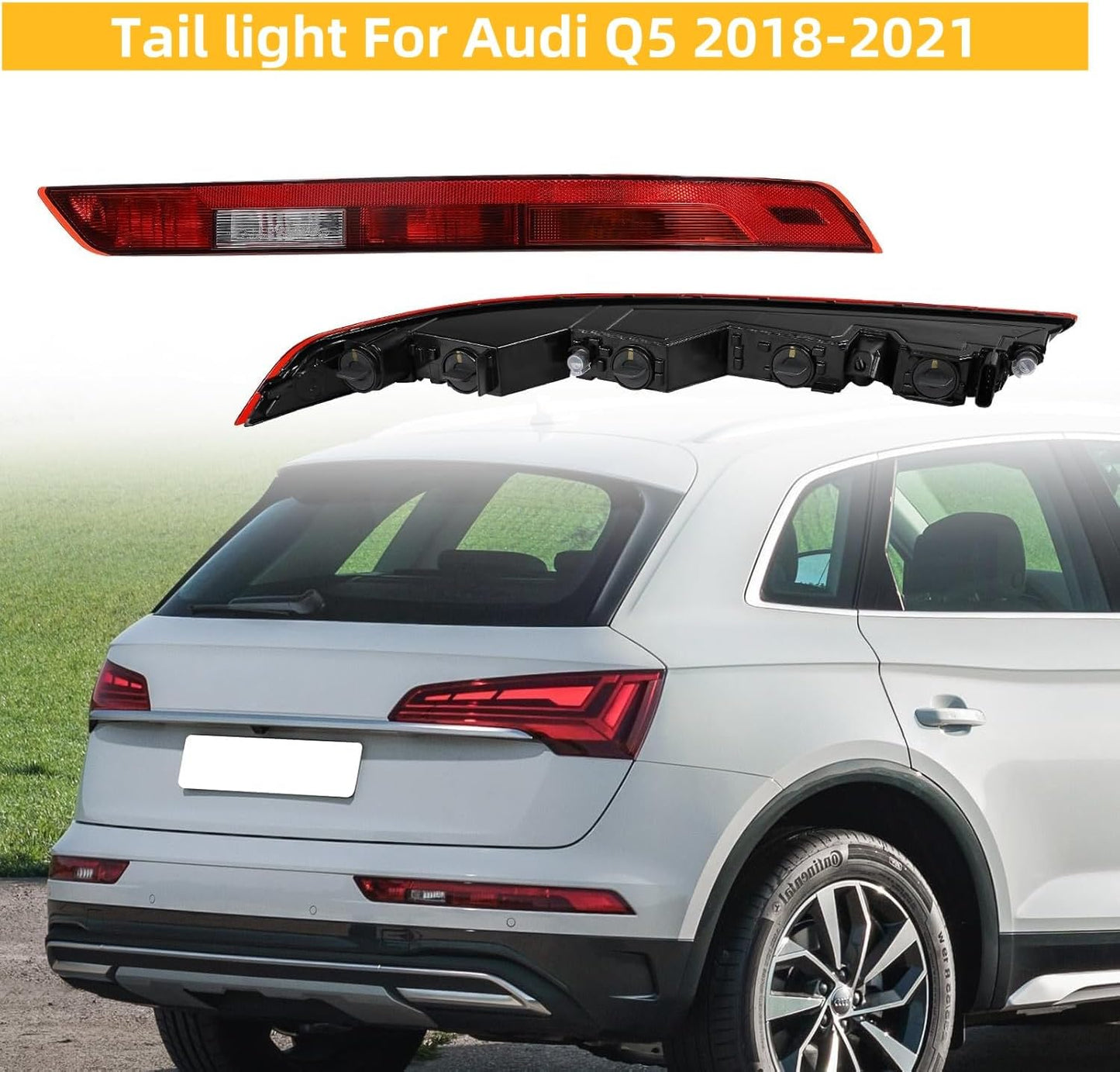 Rear Bumper Brake Light for Audi Q5 2018 2019 2020 2021 Back Up Tail Light Brake Lights for Right Passenger Side