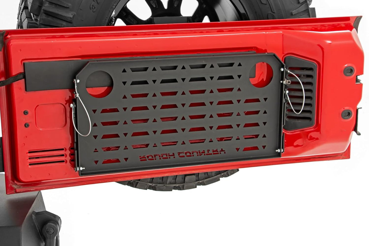 Rough Country Folding Rear Tailgate Table for 2007-2018 Jeep Wrangler JK - 10630 , Black (simmilar model)