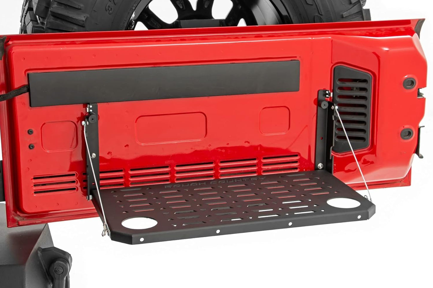 Rough Country Folding Rear Tailgate Table for 2007-2018 Jeep Wrangler JK - 10630 , Black (simmilar model)