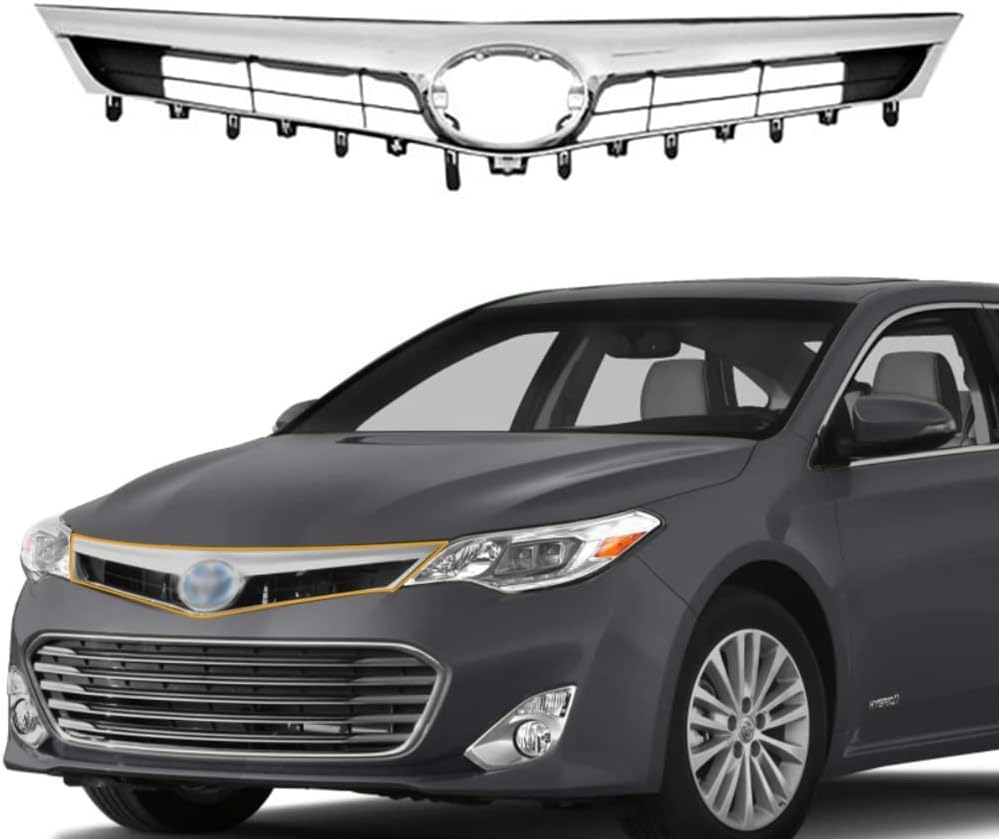 Compatible with 2013 2014 2015 AVALON Upper Grille Front Bumper Upper Mesh Grille Chrome Grill