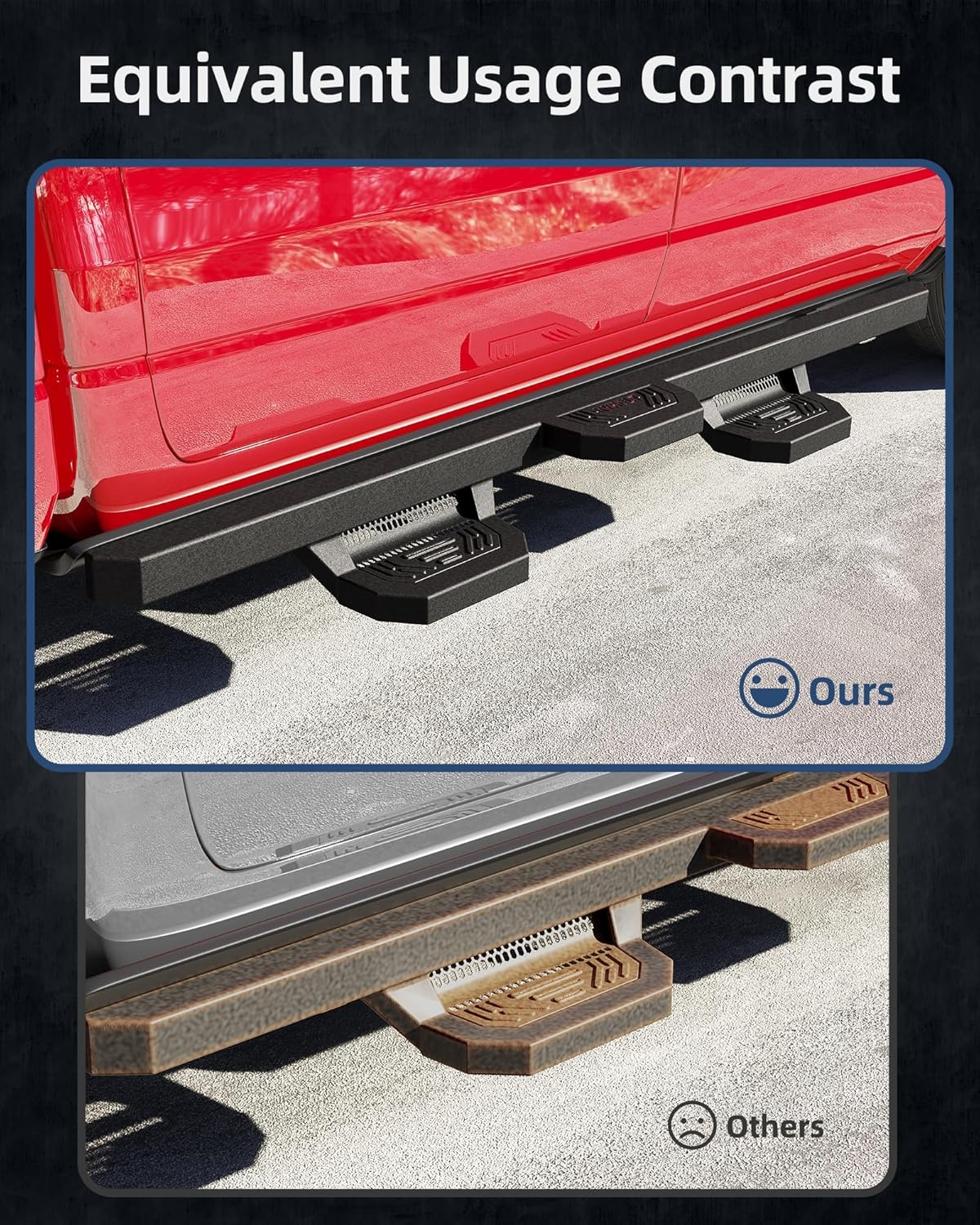 Running Boards Compatible with 2007-2018 Chevy Silverado/GMC Sierra 1500 Crew Cab, 2007-2019 Silverado/Sierra 2500HD 3500HD Side Step Nerf Bars