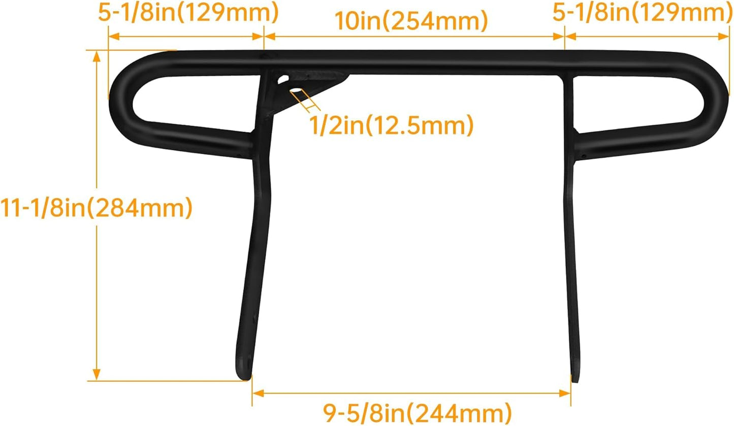 KUAFU Rear Wide Grab Bar Compatible with 2001-2005 Yamaha Raptor 660 660R 2004-2009 Yamaha YFZ450 Rear Wide Bumper Grab Bar Powder Coated Black
