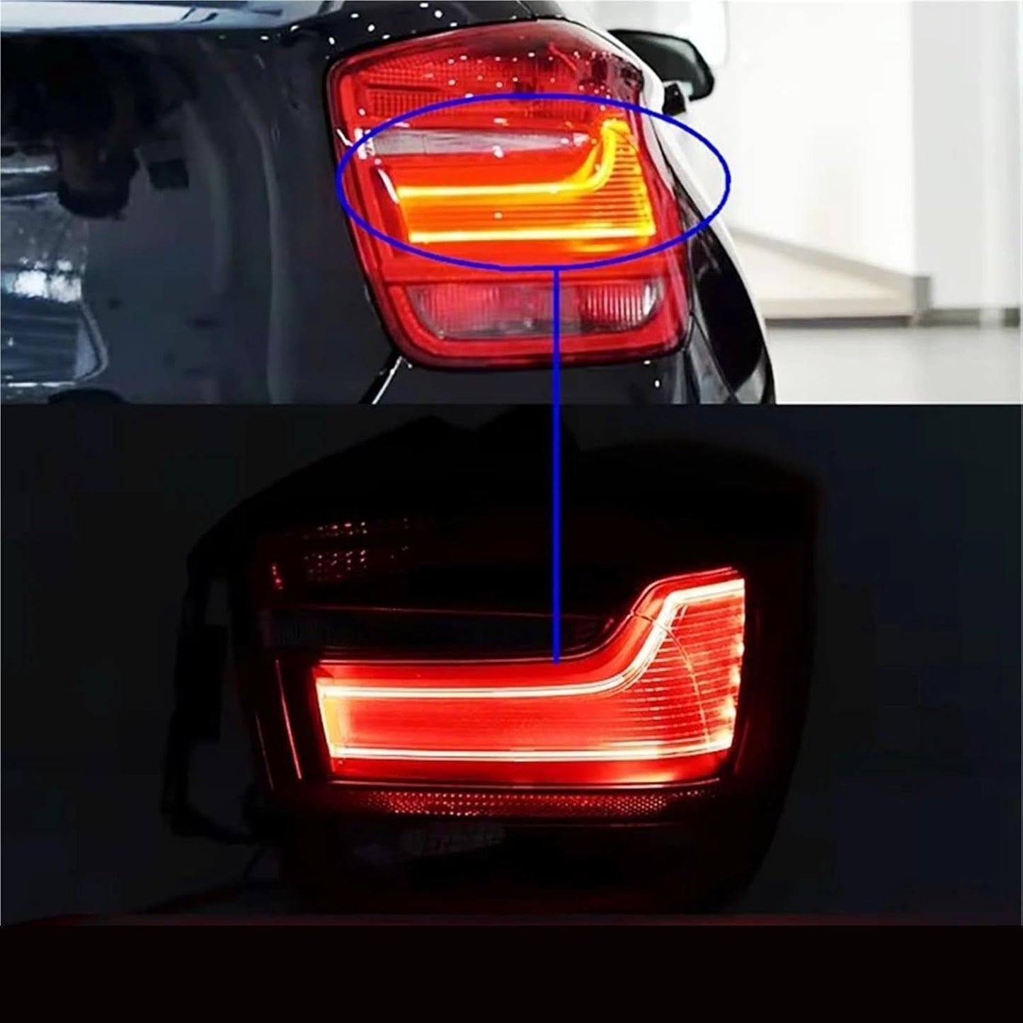 LED Tail Light Assembly Compatible With 1 Series F20 F21 114i 118i 125i M135i 2010-2015 63217270095 63217270096 Brake Lights(Right)