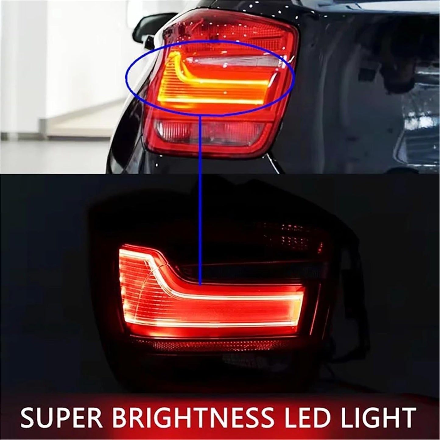 LED Tail Light Assembly Compatible With 1 Series F20 F21 114i 118i 125i M135i 2010-2015 63217270095 63217270096 Brake Lights(Right)