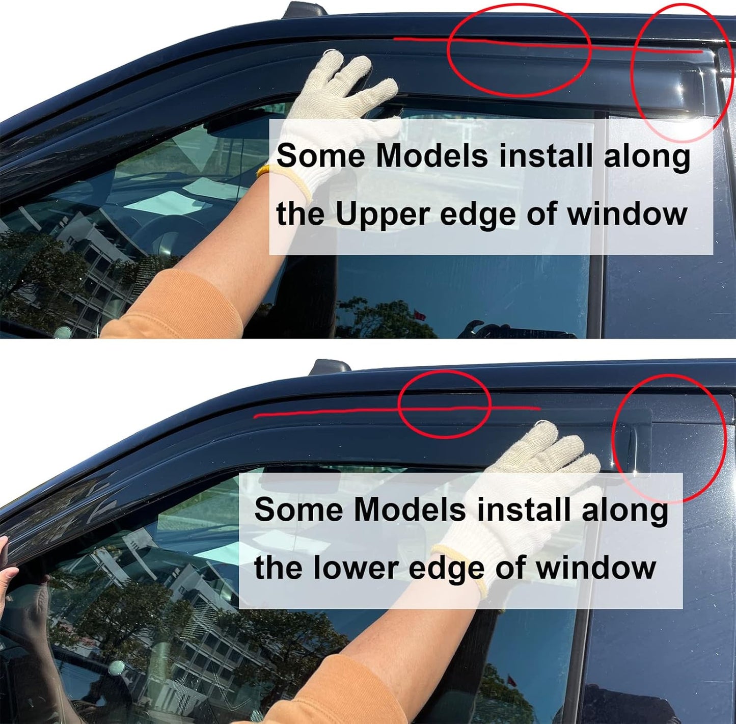 Smoke Window Visors Compatible with 2000-2005 Dodge Neon Sun/Rain Guards Wind Deflectors 4pcs WV-100