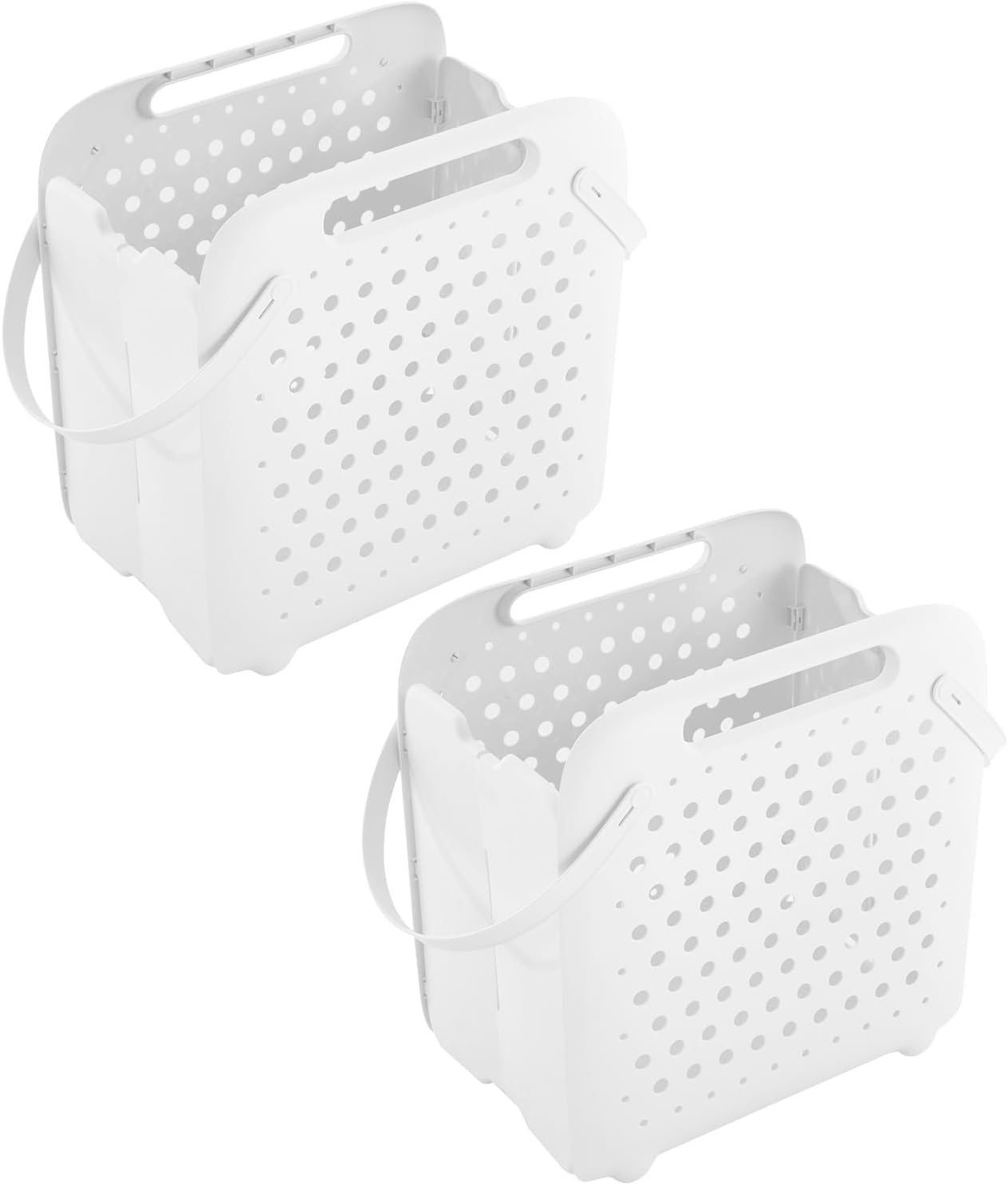 Foldable Laundry Hamper 2 Section, with Durable Handles for Easy Transport, Breathable Storage Basket for Organizing, Clothes Hamper for Laundry