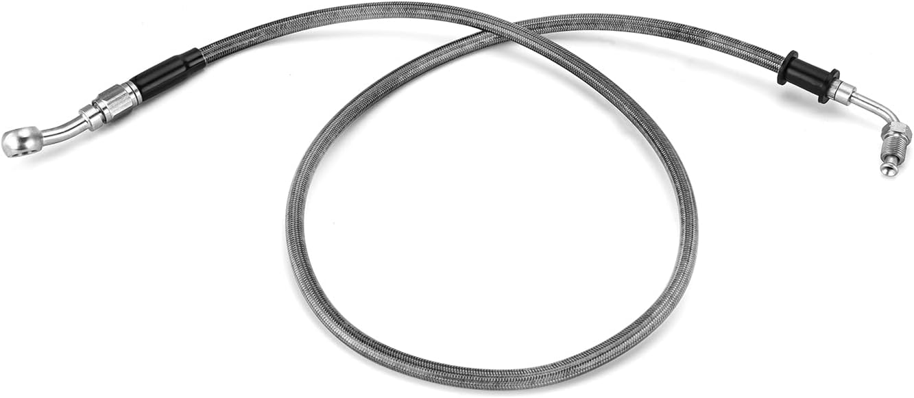 Mofun 32" Extended Length ABS Upper Hydraulic Braided Front Brake Line Kit For 12"-14" Handlebar Compatible with Harley Softail Fat Boy Slim Deluxe Sport Glide 2018-2024, Black
