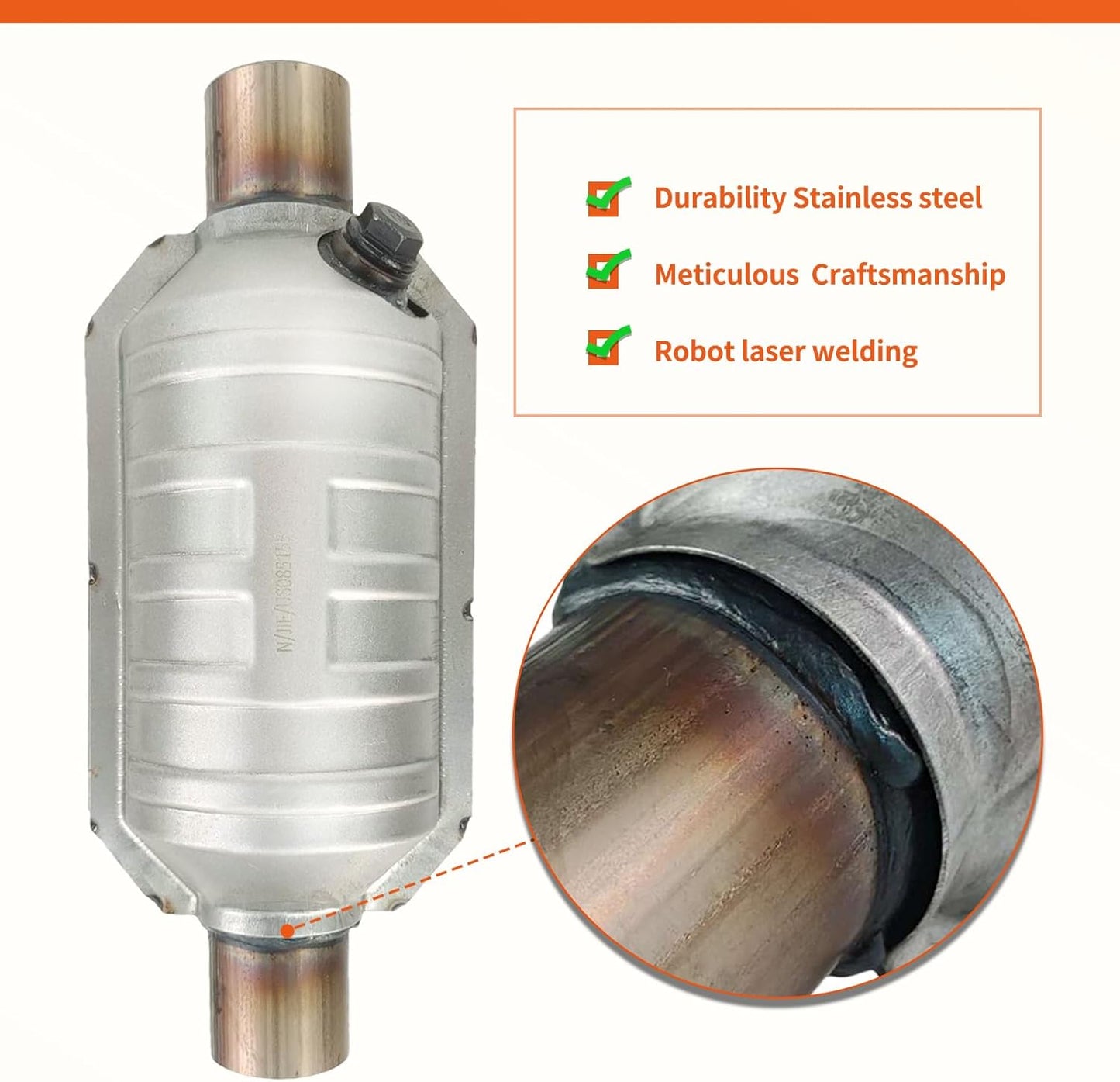 Rear Catalytic Converter Compatible with Camry 2002-2006 2.4L丨Solara 2004-2006 2.4L ONLY FIT ULEV.