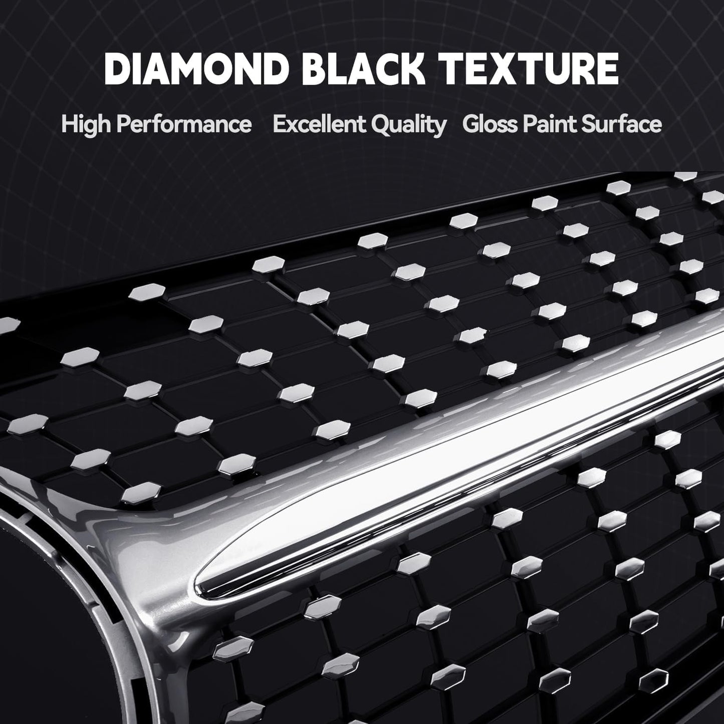 Grill Front Grille Compatible with 2008-2014 Mercedes Benz W204 C Class C250 C300 C350