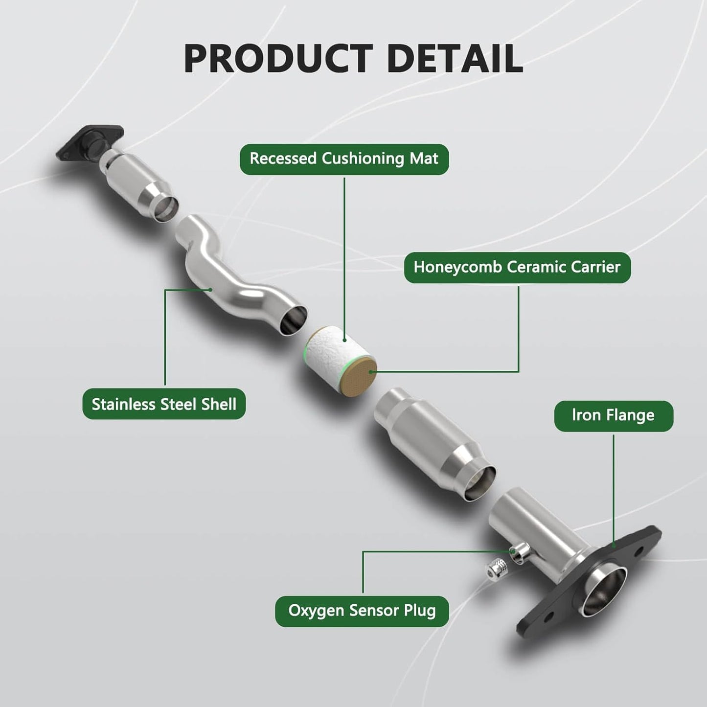 Front Catalytic Converter Compatible with 2003 2004 2005 2006 2007 Honda Accord L4 2.4L, Direct-fit(EPA Compliant)