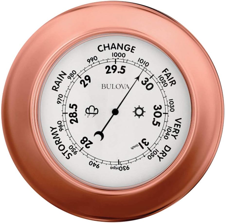 Weather Station - Clock, Barometer and Thermometer - 3 Piece Set Bulova C4829