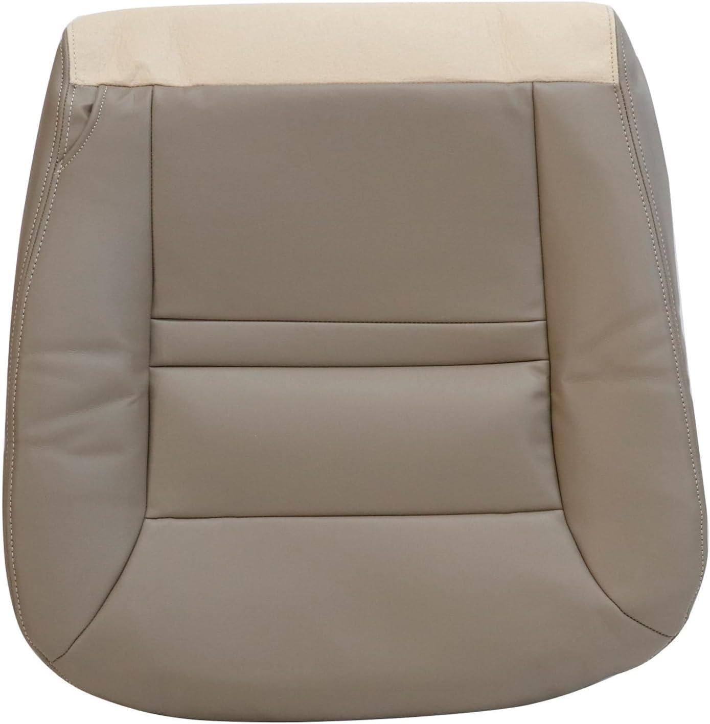 NLQR Front Driver Side Bottom Replacement Seat Cover Tan Microfiber Leather Compatible with Ford Excursion Limited 2000 2001