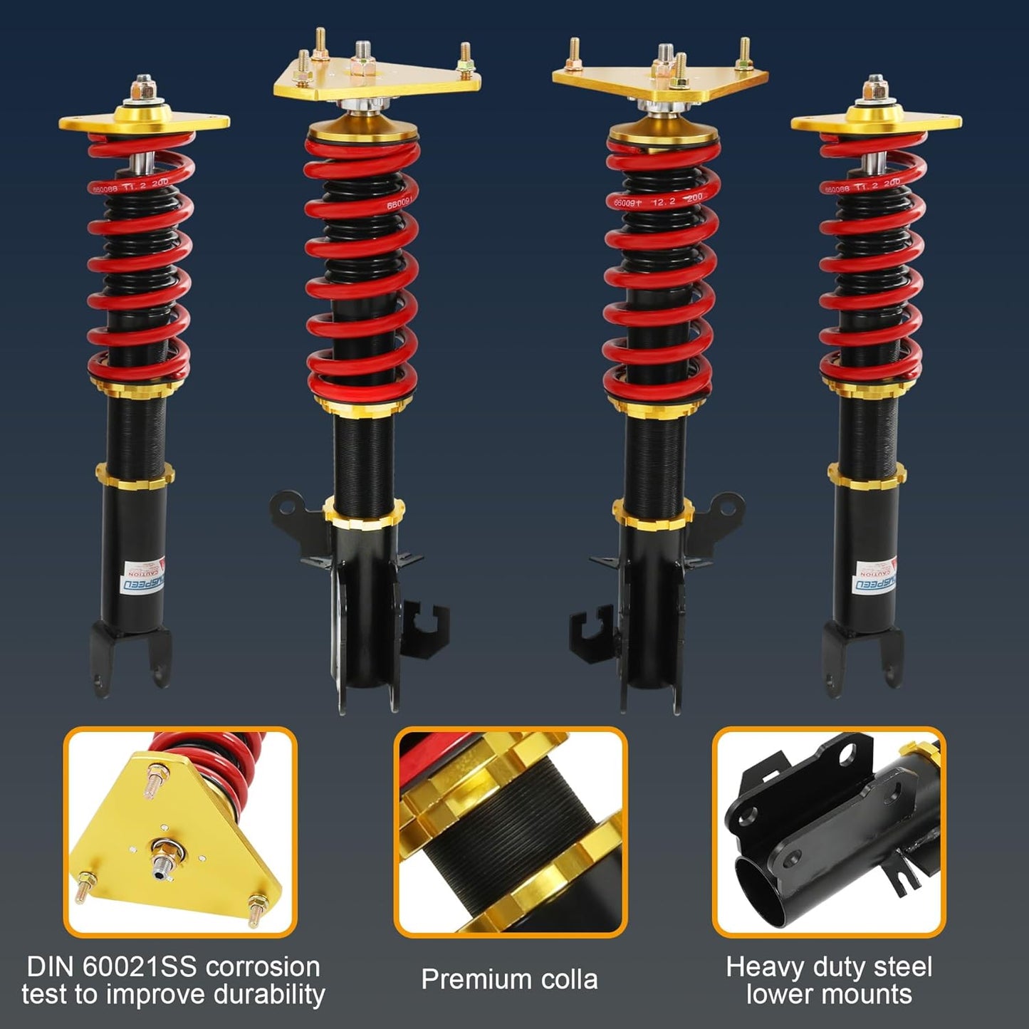 Coilover Struts Shocks Replacement For Nissan Altima 2007-2015 Replacement For Nissan Maxima 2009-2014 Spring Absorber Coilovers suspension Kit Height Adjustable