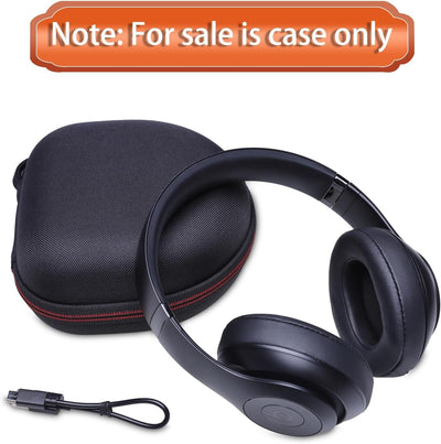 New, Headphone Case Compatible with BERIBES/TOZO/KVIDIO/Beats/Soundcore Anker Noise Cancelling Over-Ear Headphones, Black