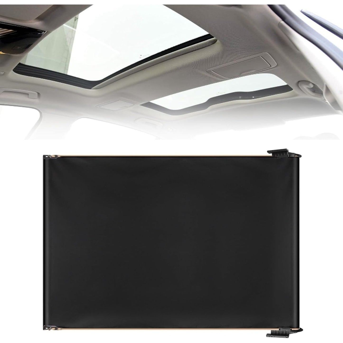 Sunroof Sunshade Shade Curtain Cover Replacement for 2018 2017 2016 BMW X1 Sunroof Shade Panoramic Car Inside Sunroof Cover Sunshade Curtain Black for X1 F48 F45 F46 54107391796 54107391797
