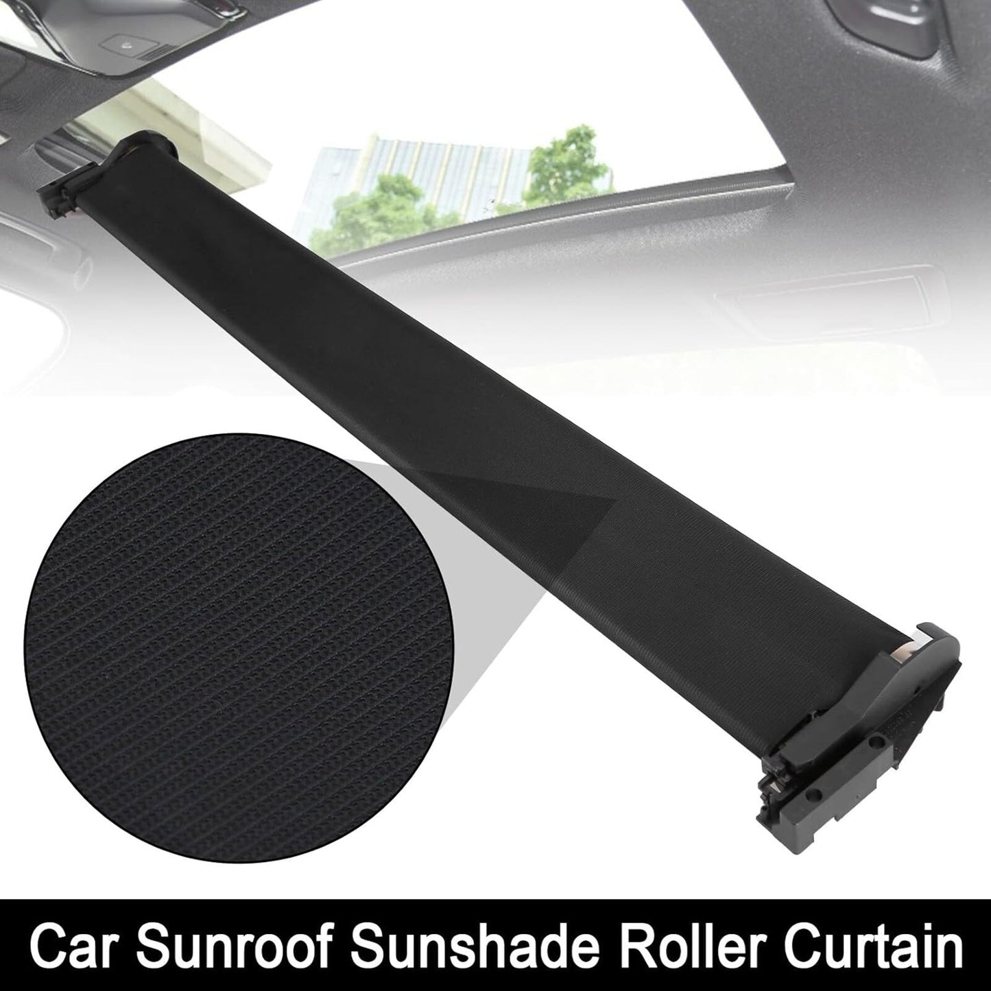 Sunroof Sunshade Shade Curtain Cover Replacement for 2018 2017 2016 BMW X1 Sunroof Shade Panoramic Car Inside Sunroof Cover Sunshade Curtain Black for X1 F48 F45 F46 54107391796 54107391797