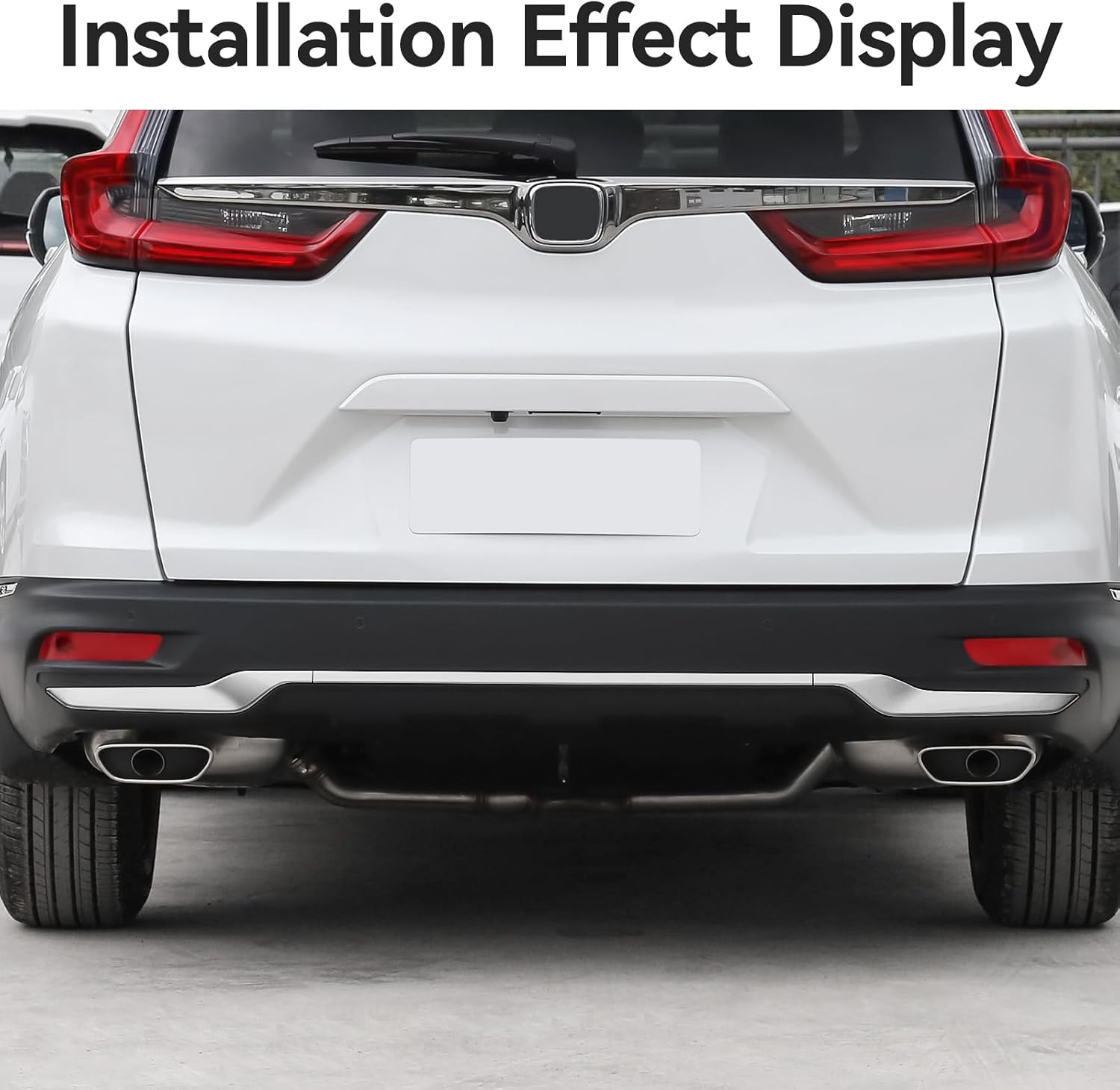 3PCS Rear Bumper Protector Guard Cover Molding Trim for Honda CRV 2022 2021 2020 Hybrid (Include HEV) Accessories Stainless Steel Material Mirror Silver