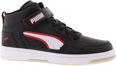 PUMA Rebound Mid Strap Alumni Jr Sneaker Boys Youth Basketball M US Big Kid BlackWhiteHigh Risk Red
Size 13