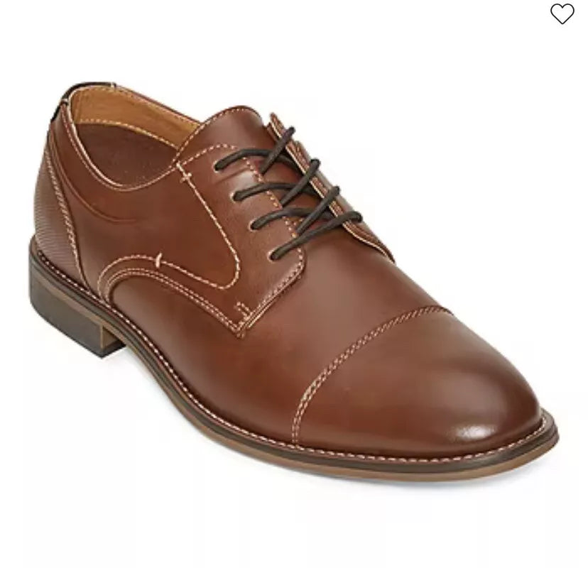 JF J. Ferrar Mens Chatham Oxford Shoes Size 12 M Brown Brand New Memor SHOBEEZ