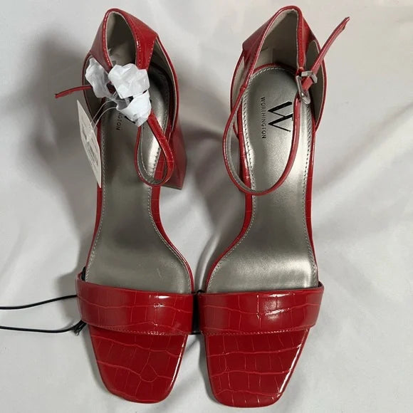 Worthington Red Sandal Heels Size 7 NWT no box