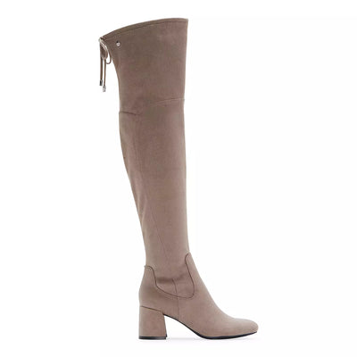 NWT Liz Claiborne Yarmont Block Heel Over the Knee Boots Tan Taupe Size 9.5