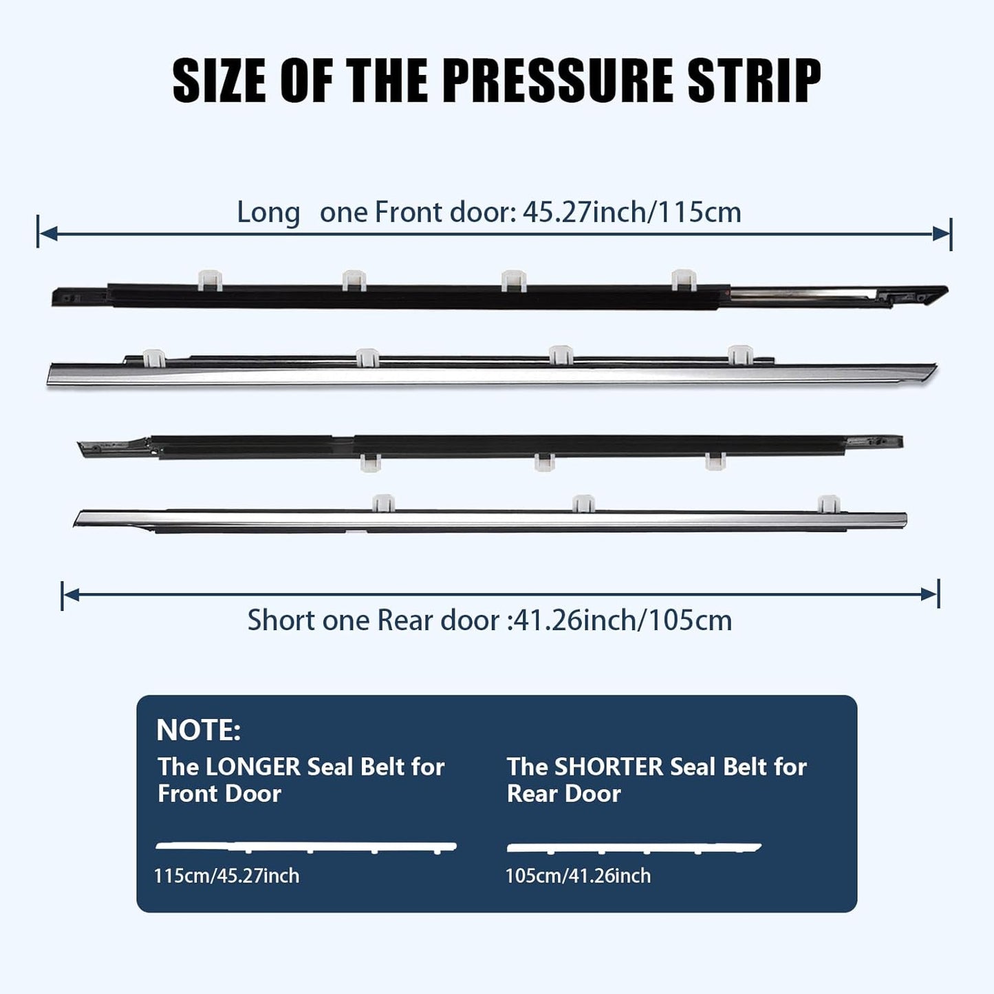 Window Molding Trim for Honda Accord 2008-2012,4-Door Sedan,Chrome Outside Door Weatherstrip Window Seal Belt,Replace#72410-TA0-A01 72450-TA0-A01 72910-TA0-A01 72950-TA0-A01