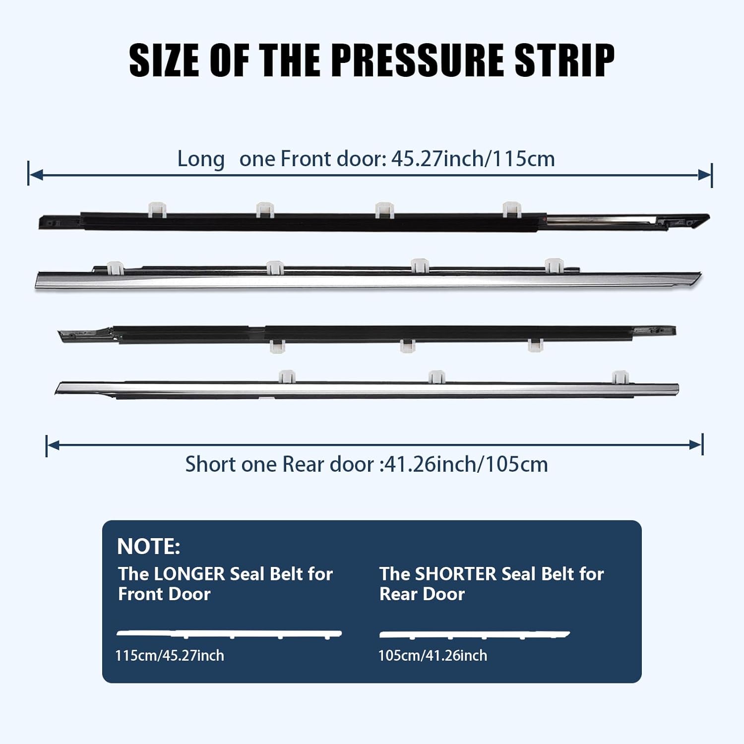 Window Molding Trim for Honda Accord 2008-2012,4-Door Sedan,Chrome Outside Door Weatherstrip Window Seal Belt,Replace#72410-TA0-A01 72450-TA0-A01 72910-TA0-A01 72950-TA0-A01