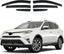 Window Visor 6 Piece Set for Toyota RAV4 2013 2014 2015 2016 2017 2018 Safe RAIN Out-Channel Guard Deflector (for RAV4 13-18 6-Piece Set)